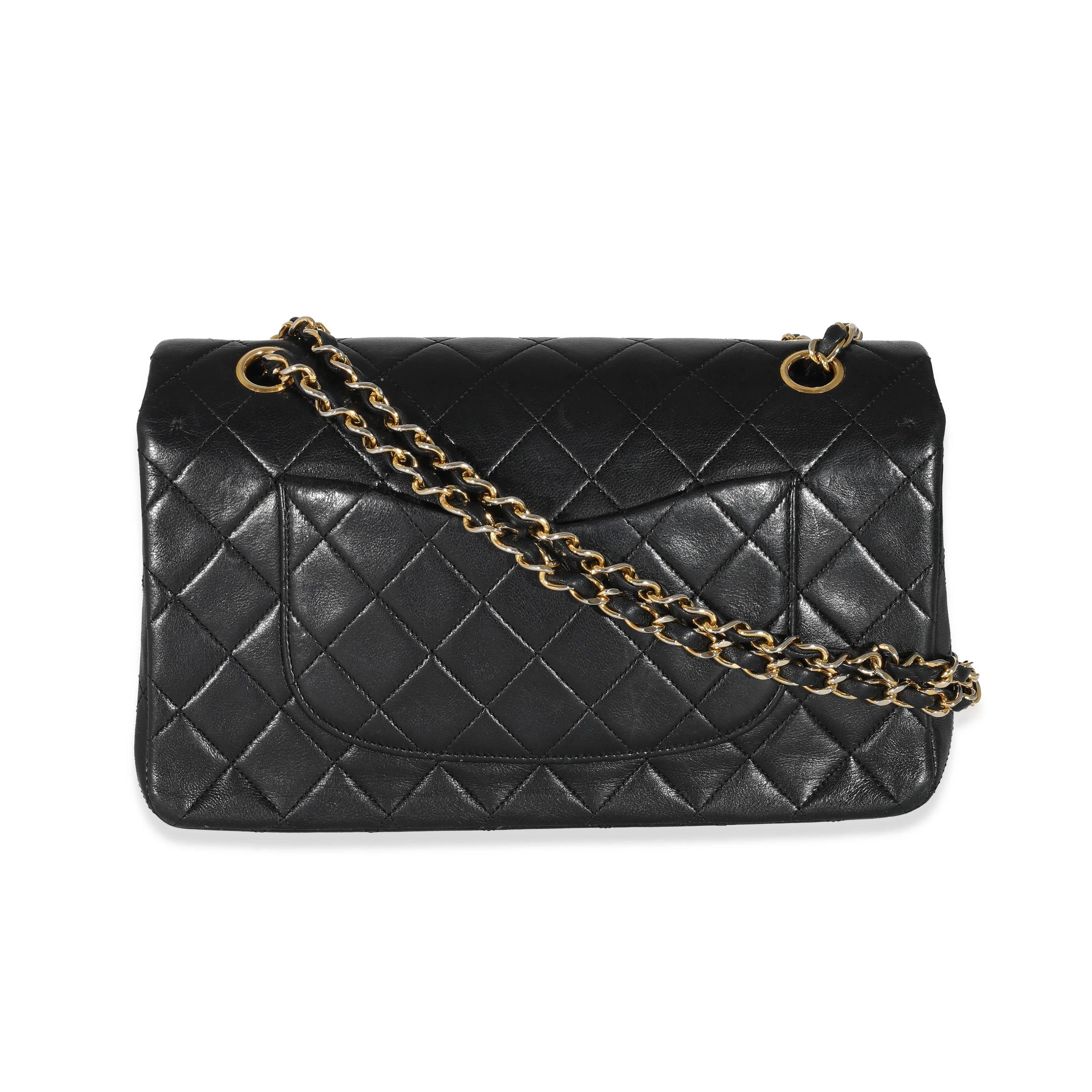 Chanel Vintage Black Quilted Lambskin Classic Medium Double Flap - Image 3
