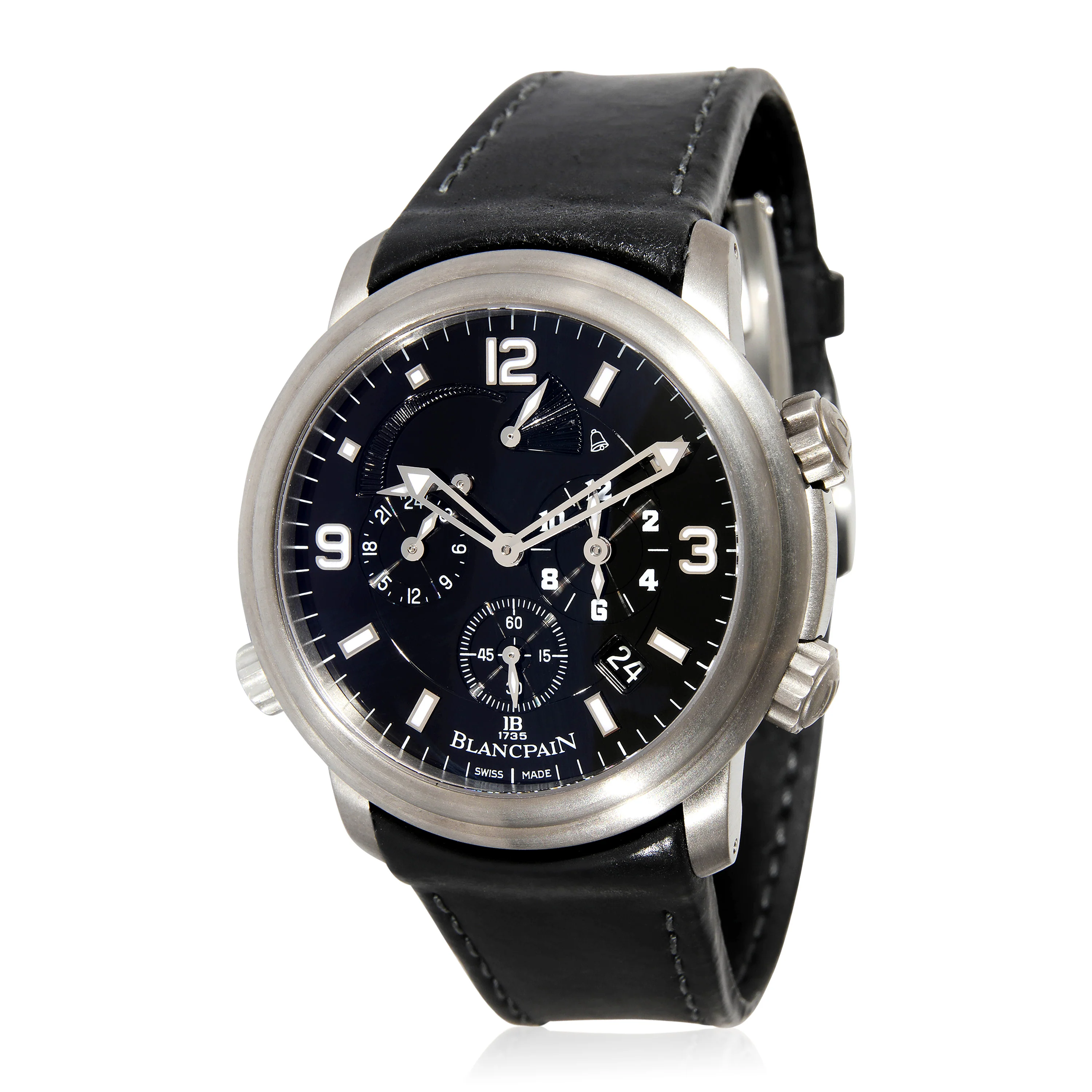 Leman Reveil GMT 2041-1230-63B Mens Watch in Titanium