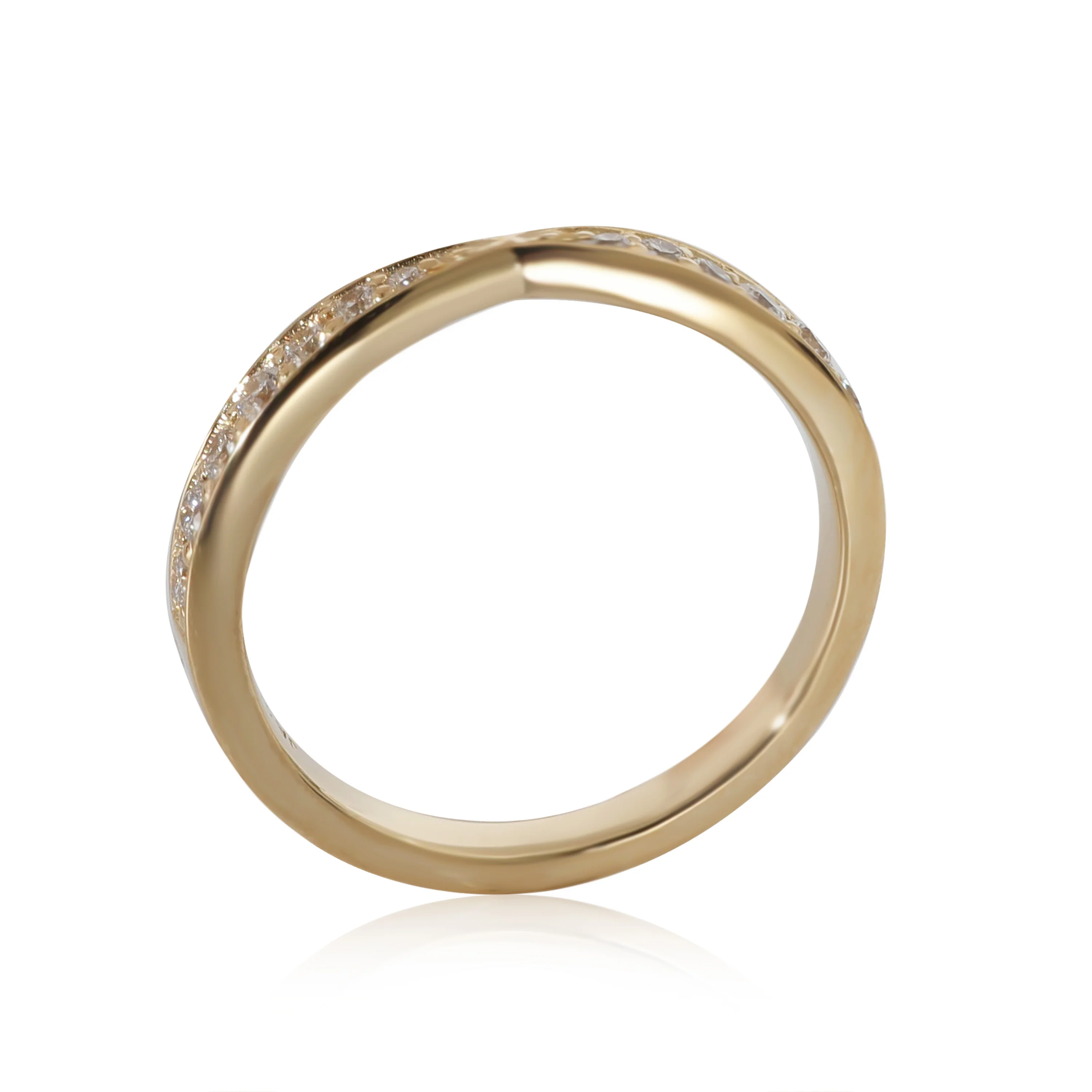 James Allen Tapered Pave Band in 18k Yellow Gold 0.21 CTW - Image 2
