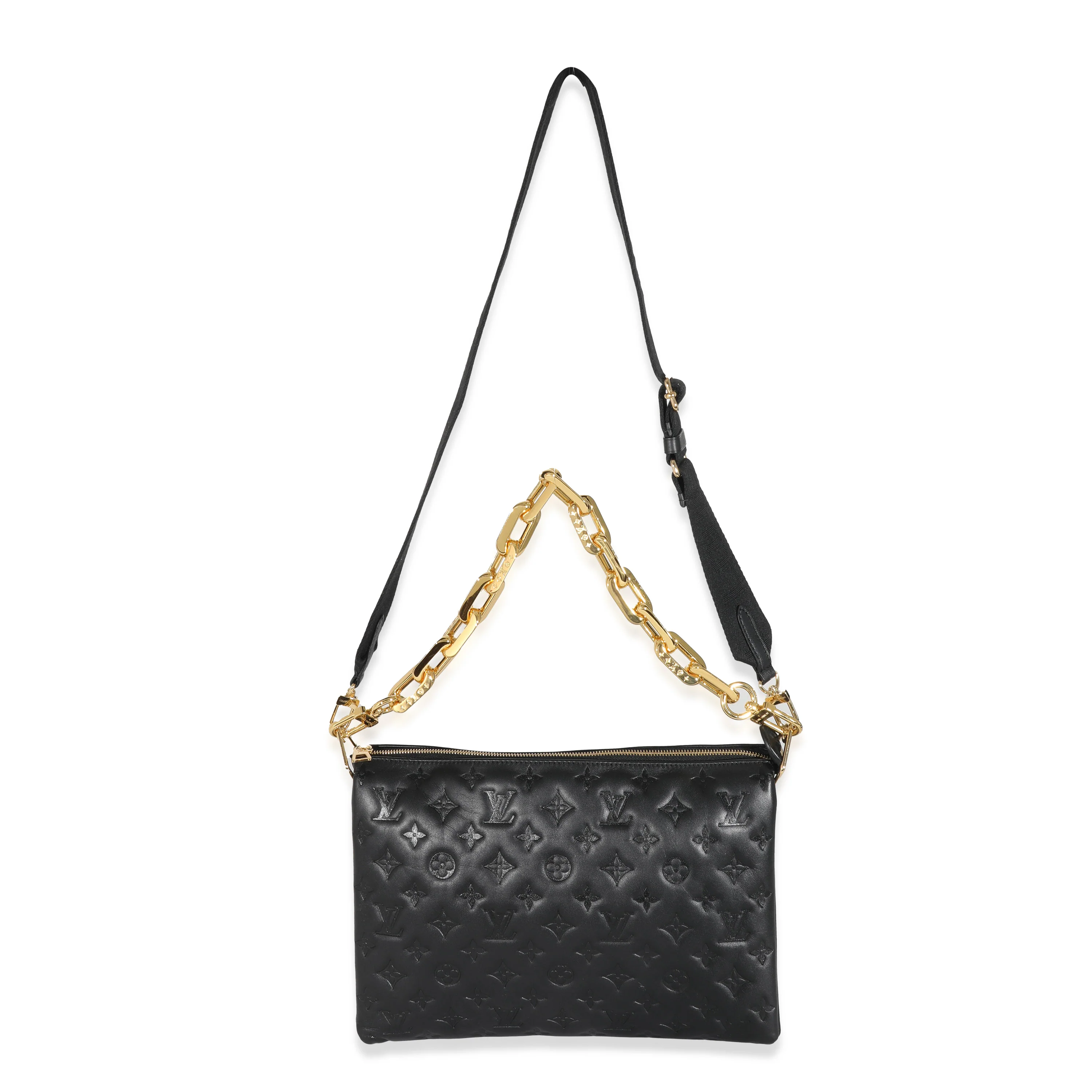 Black Monogram Puffy Lambskin Coussin MM - Image 8