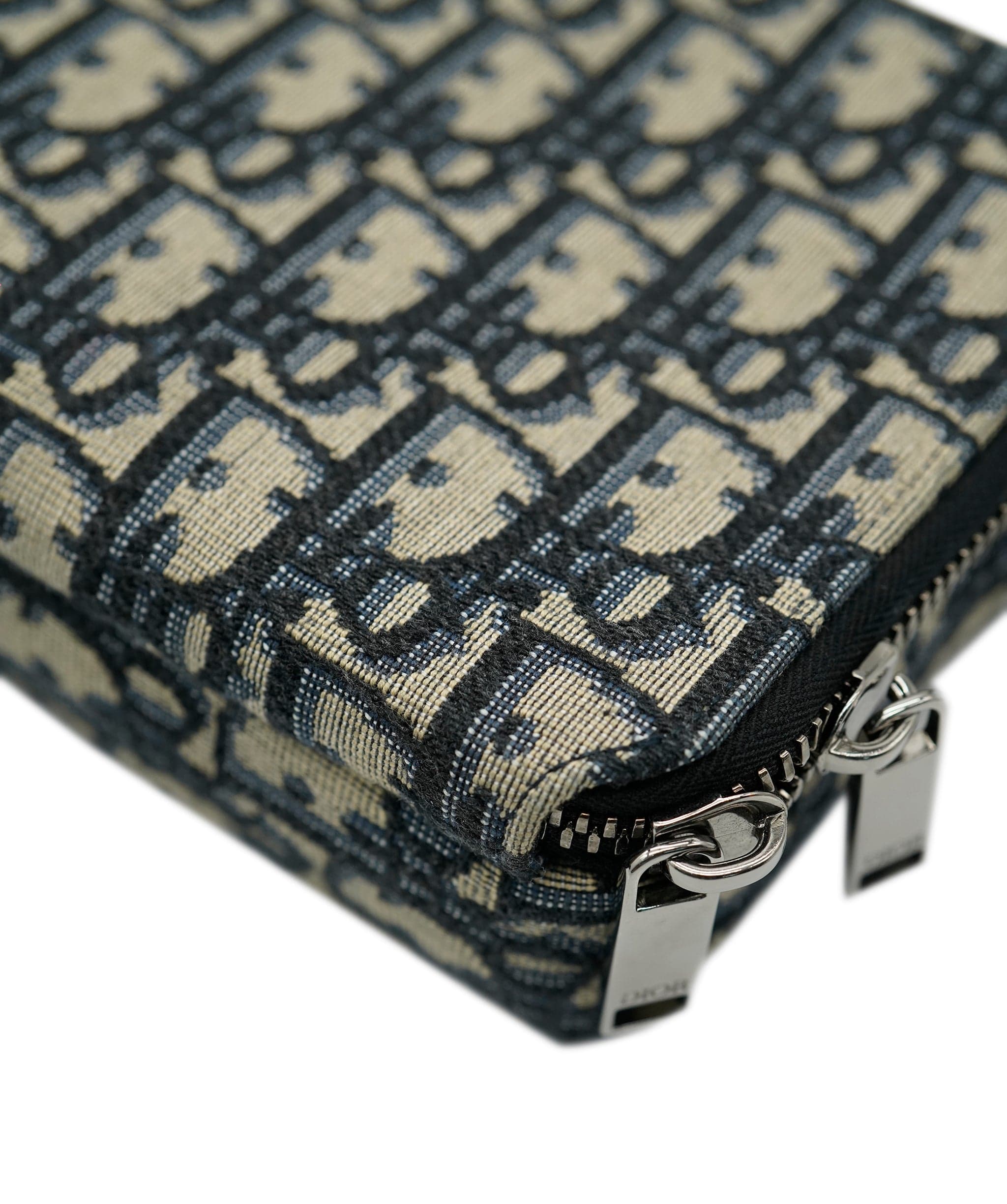 Dior Beige Black Dior Oblique Jacquard Pouch With Strap - Image 6