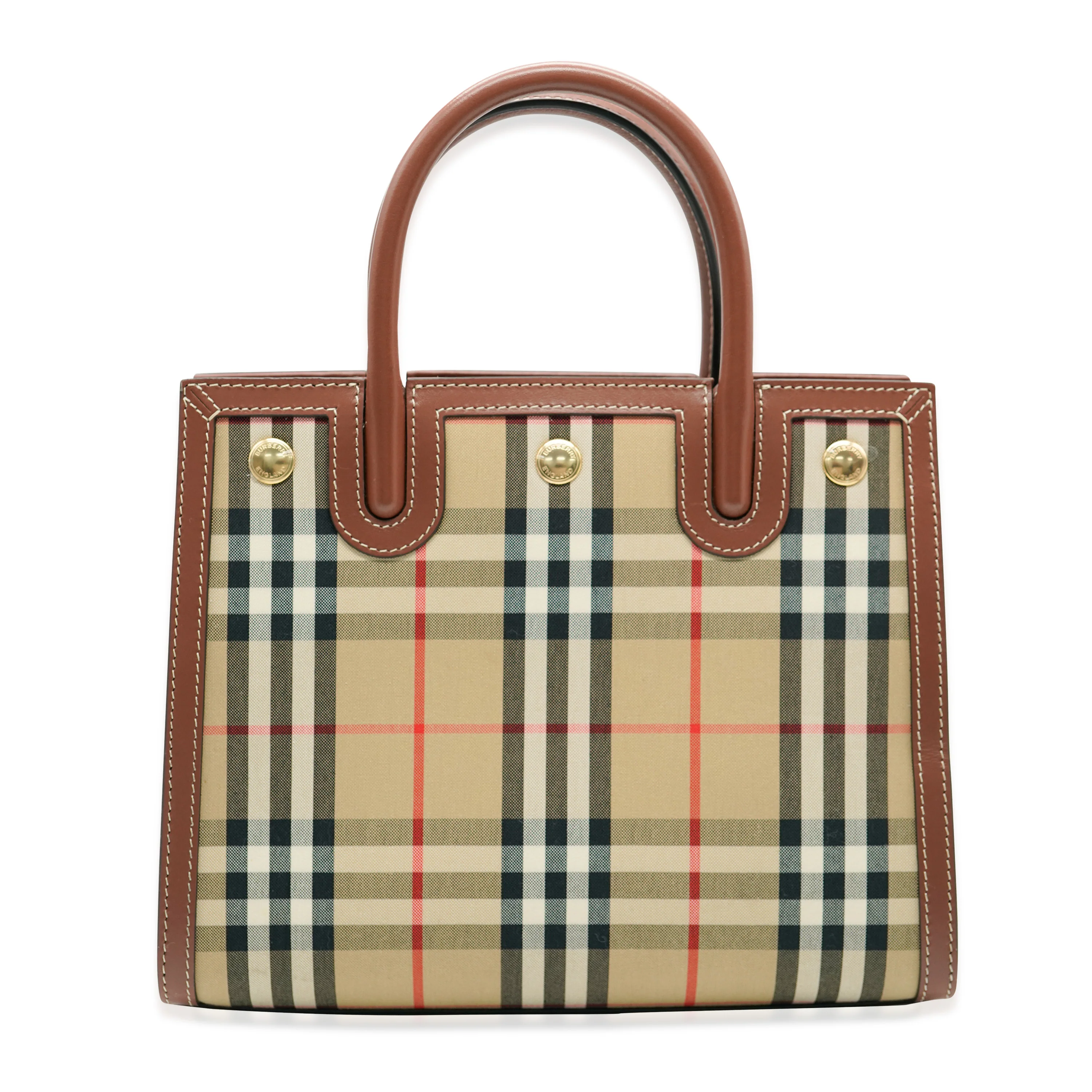Burberry Vintage Check Mini Two Handle Title Bag - Image 2