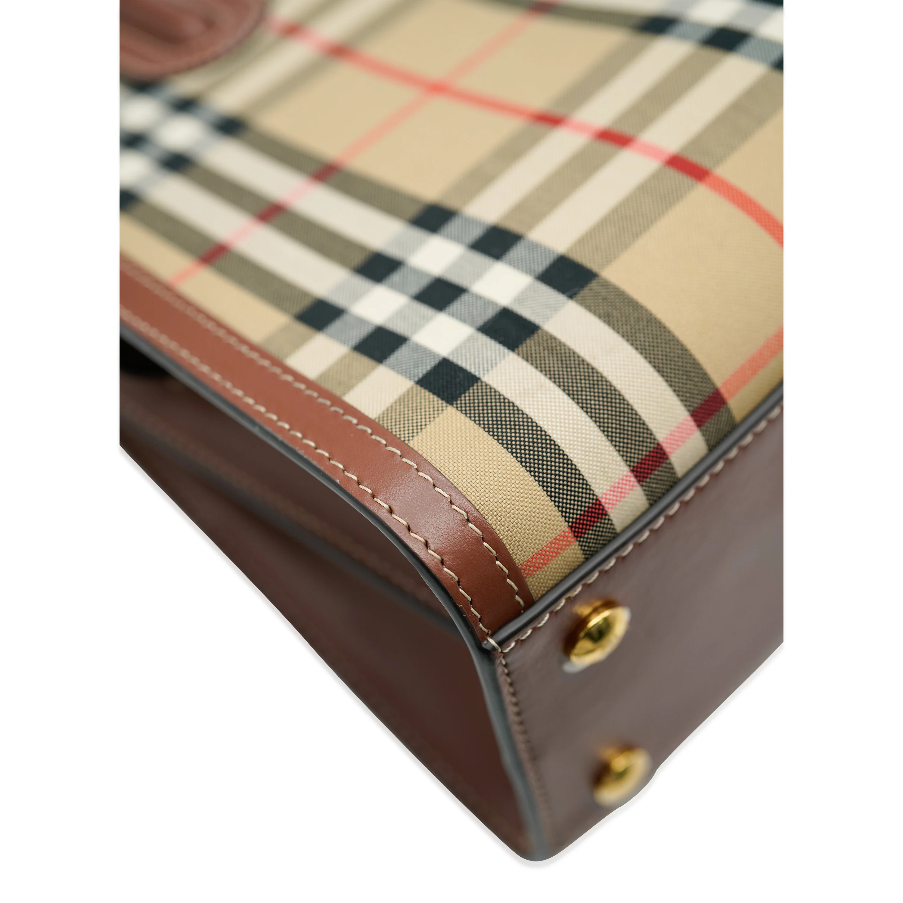 Burberry Vintage Check Mini Two Handle Title Bag - Image 4