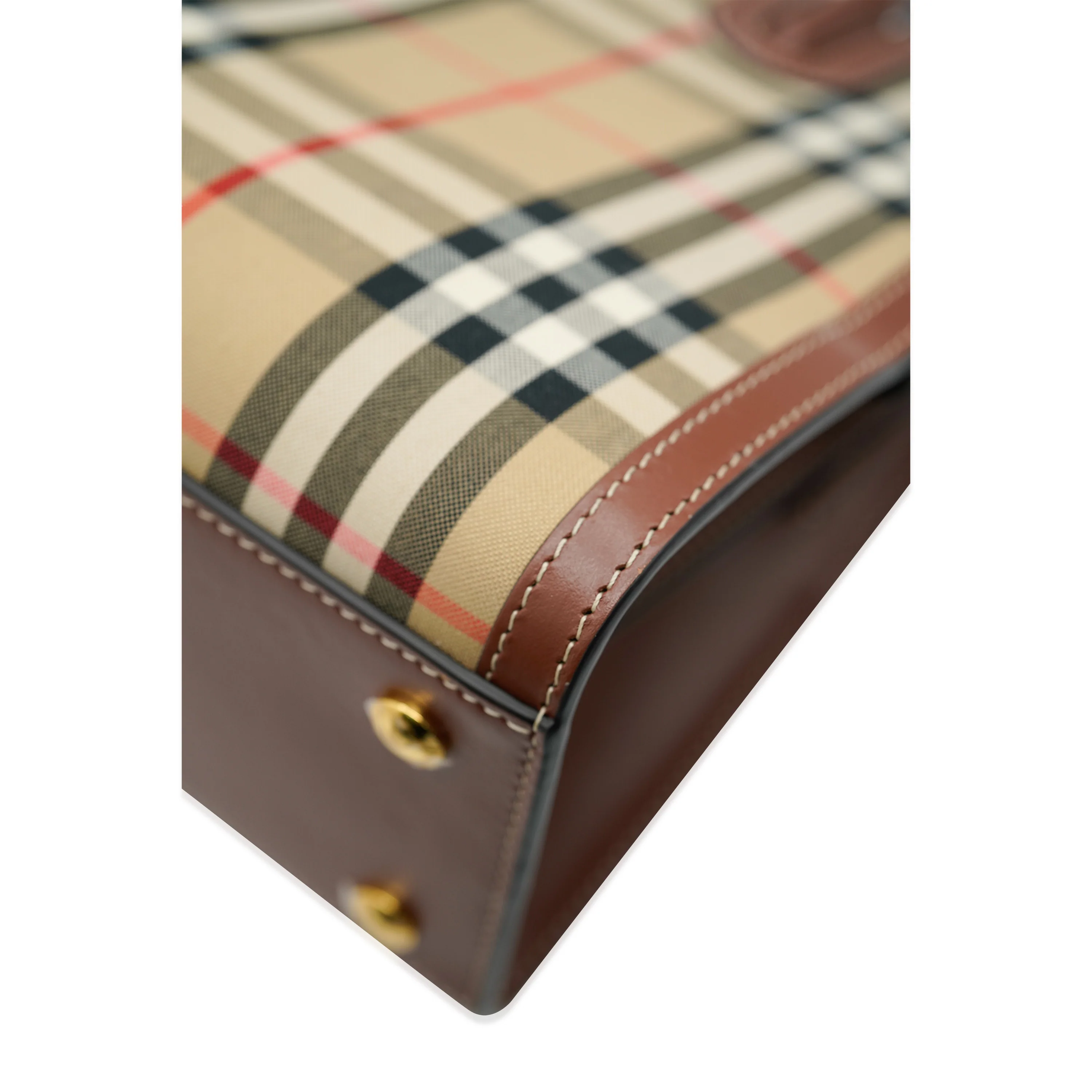 Burberry Vintage Check Mini Two Handle Title Bag - Image 8