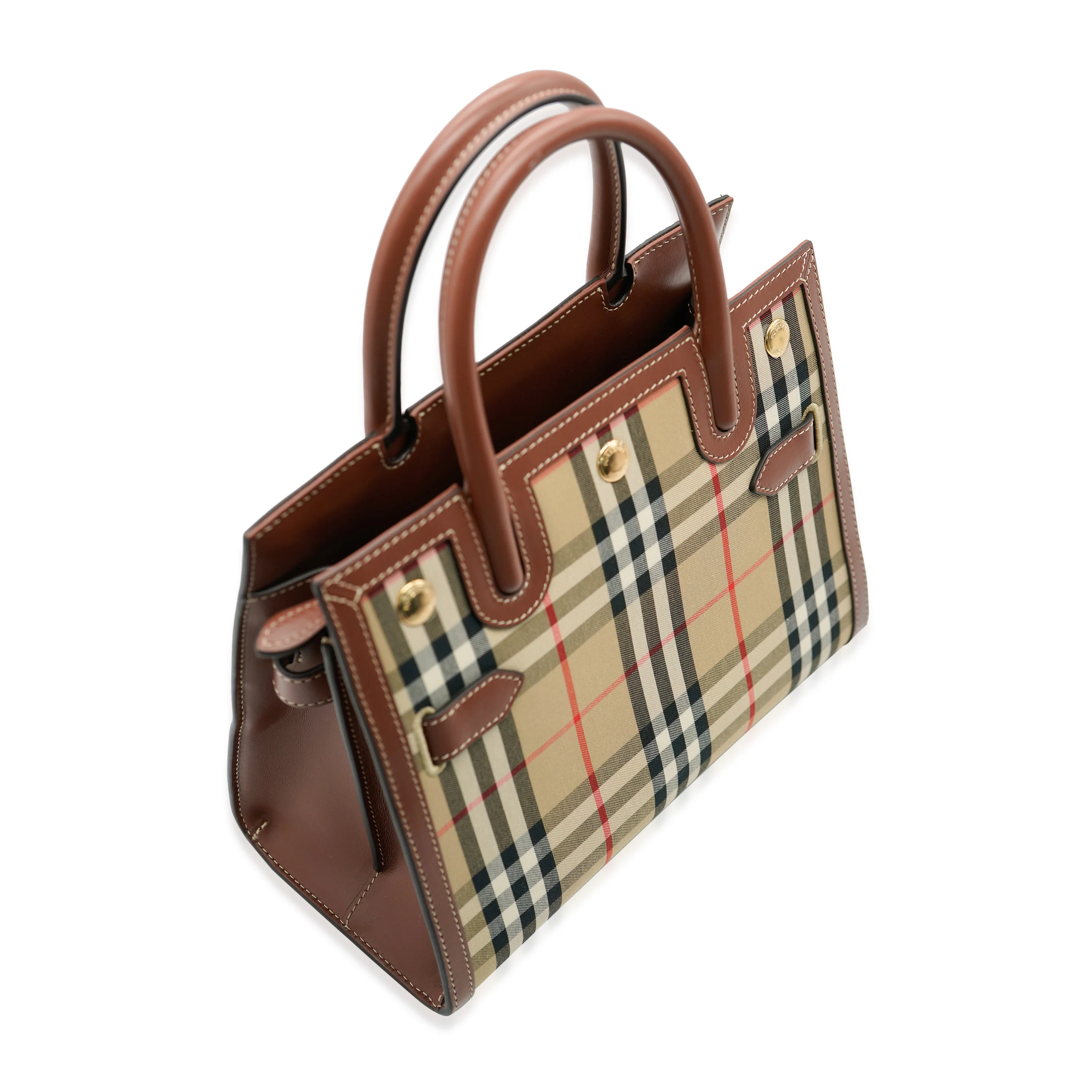 Burberry Vintage Check Mini Two Handle Title Bag - Image 9