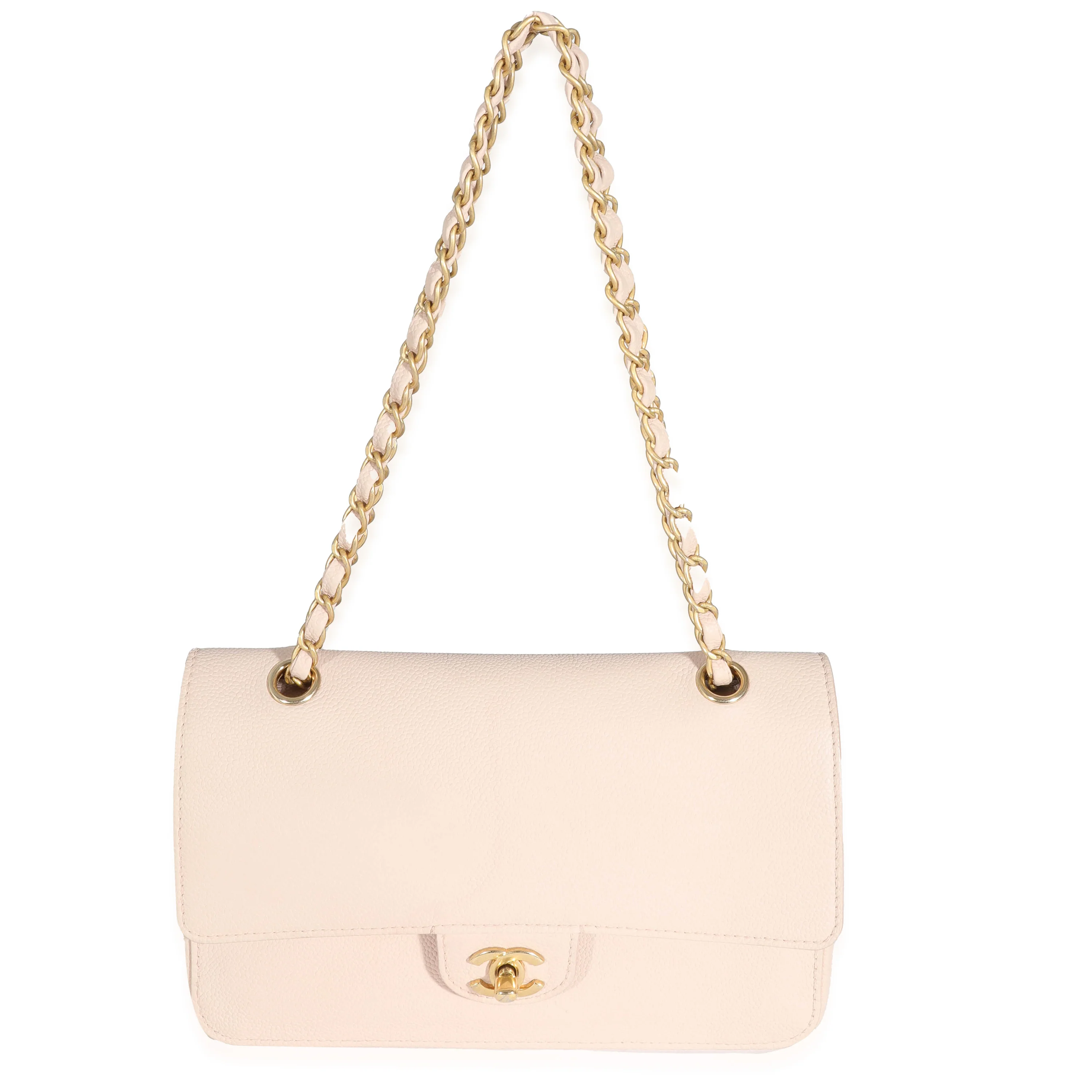 Chanel Beige Caviar Medium Classic Pure Double Flap Bag - Image 4