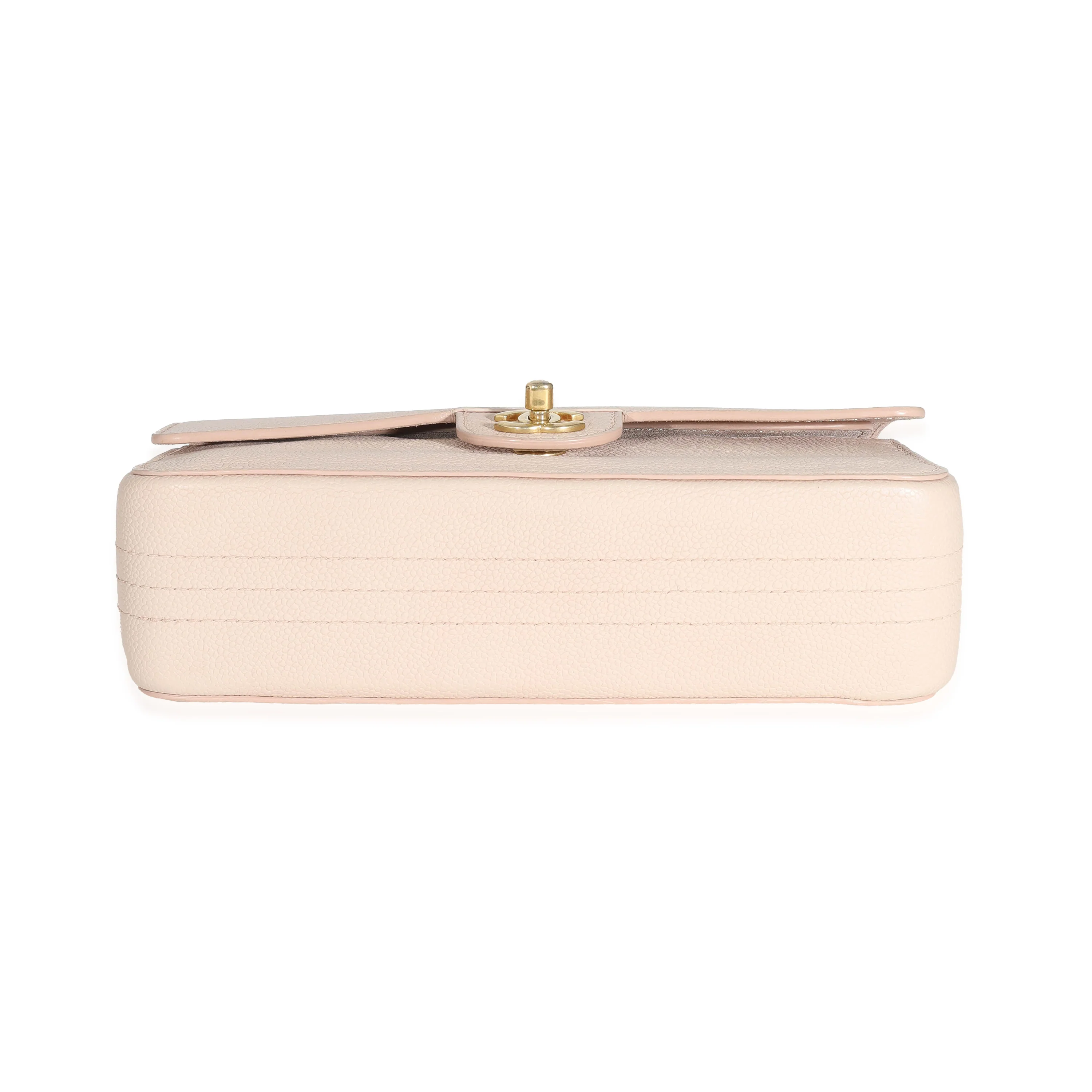 Chanel Beige Caviar Medium Classic Pure Double Flap Bag - Image 5