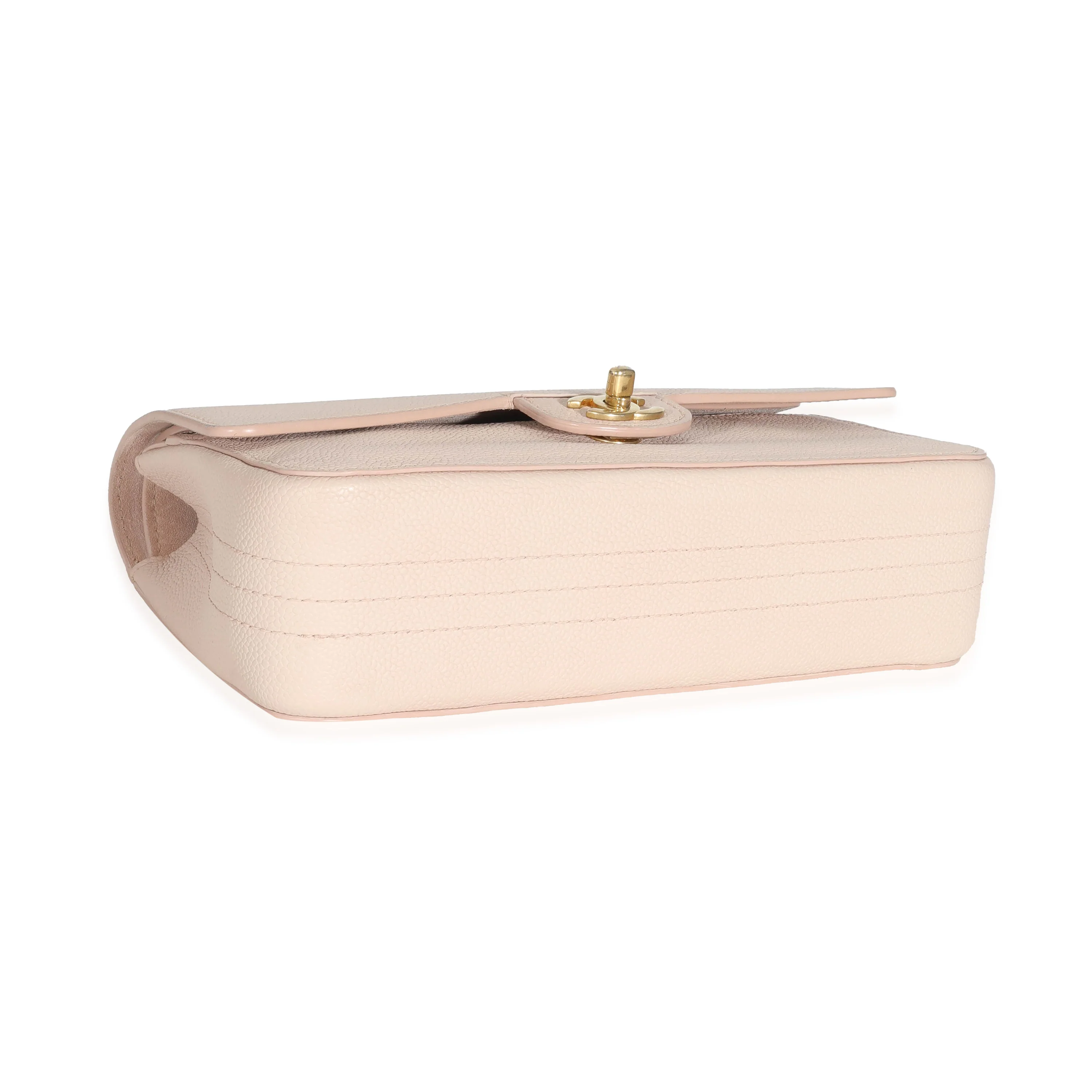 Chanel Beige Caviar Medium Classic Pure Double Flap Bag - Image 6