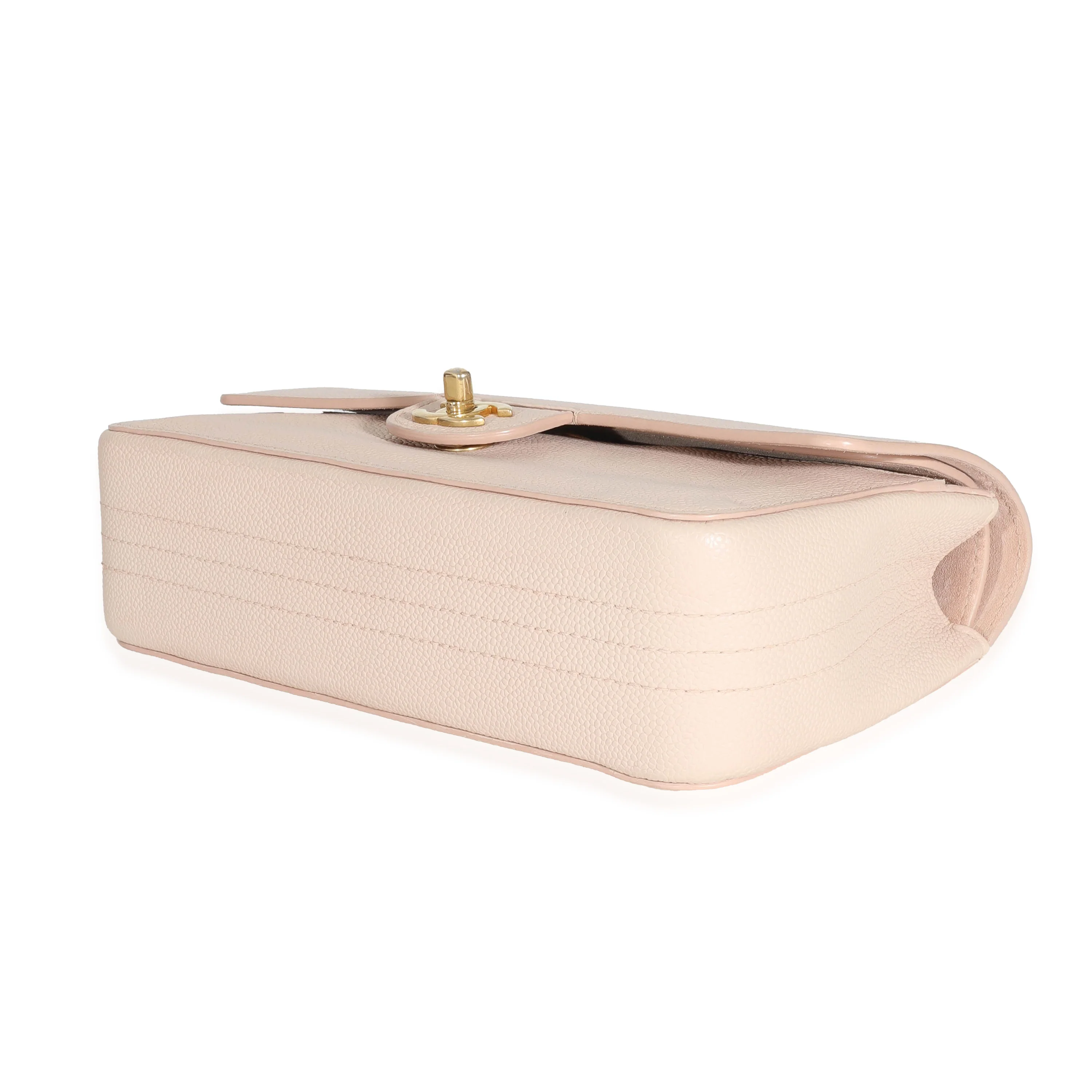Chanel Beige Caviar Medium Classic Pure Double Flap Bag - Image 7