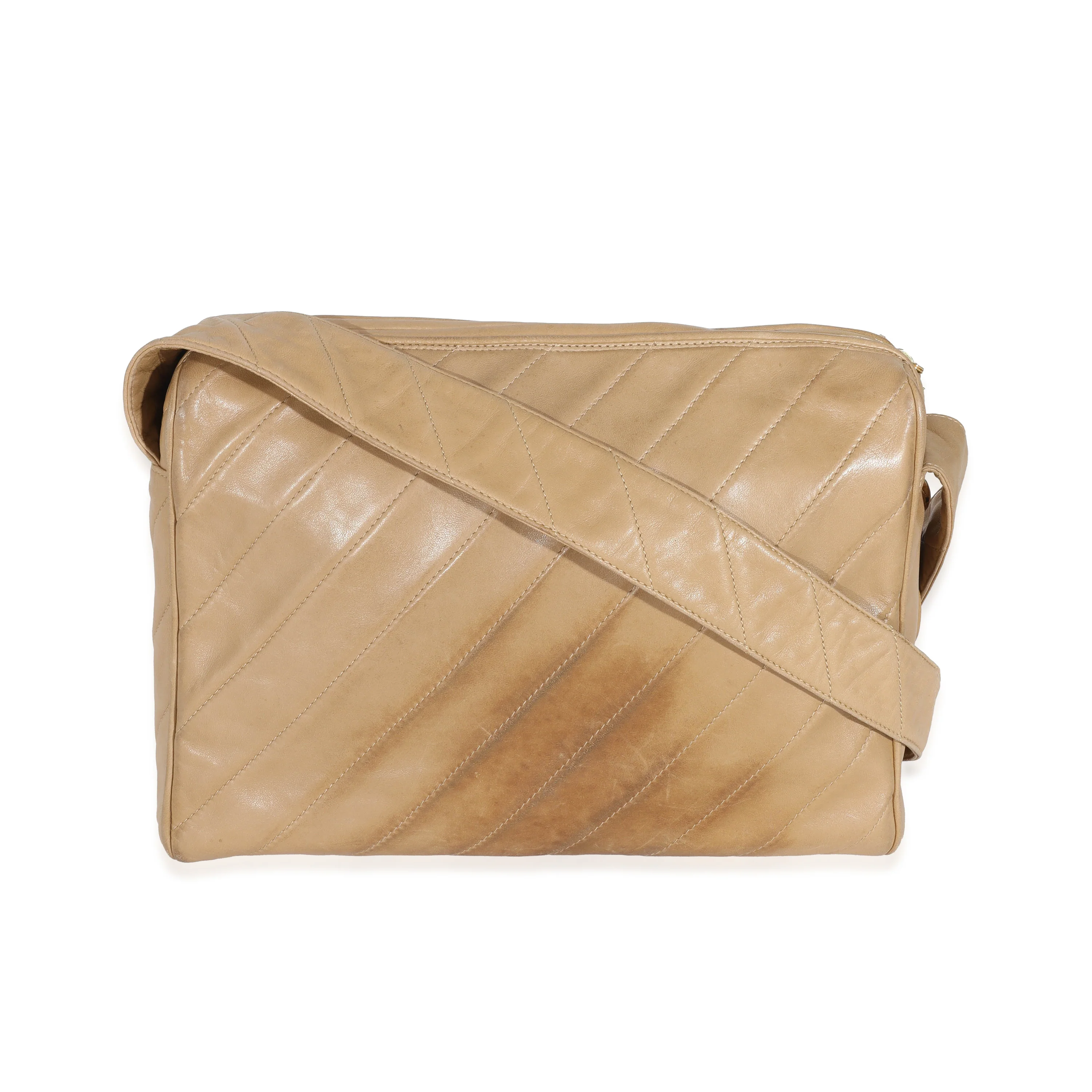 Chanel Vintage Lambskin Diagonal Stich CC Tassel Camera - Image 3