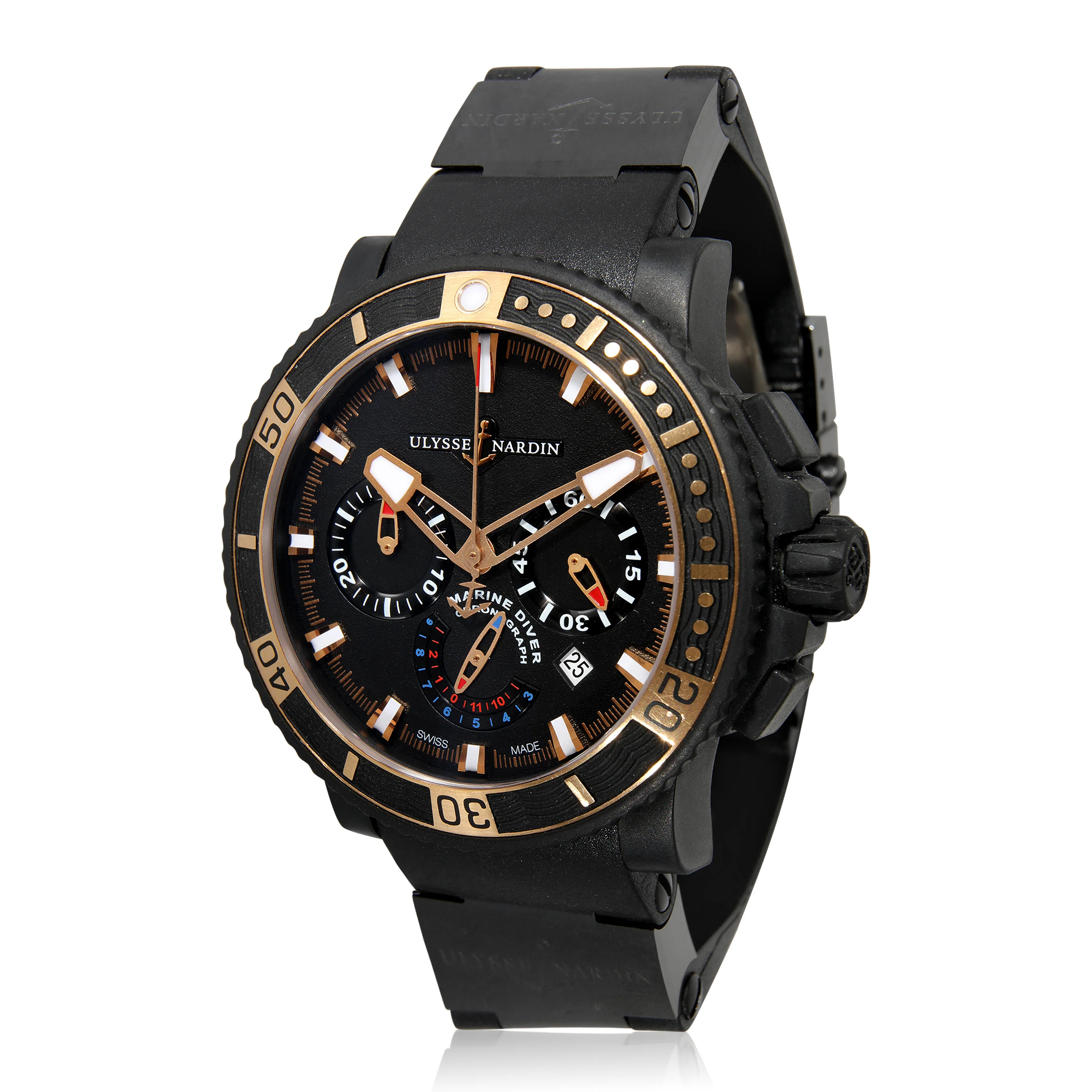 Ulysse Nardin Maxi Marine Dive Black Sea 353-90-3C Mens Watch in Stainless Ste