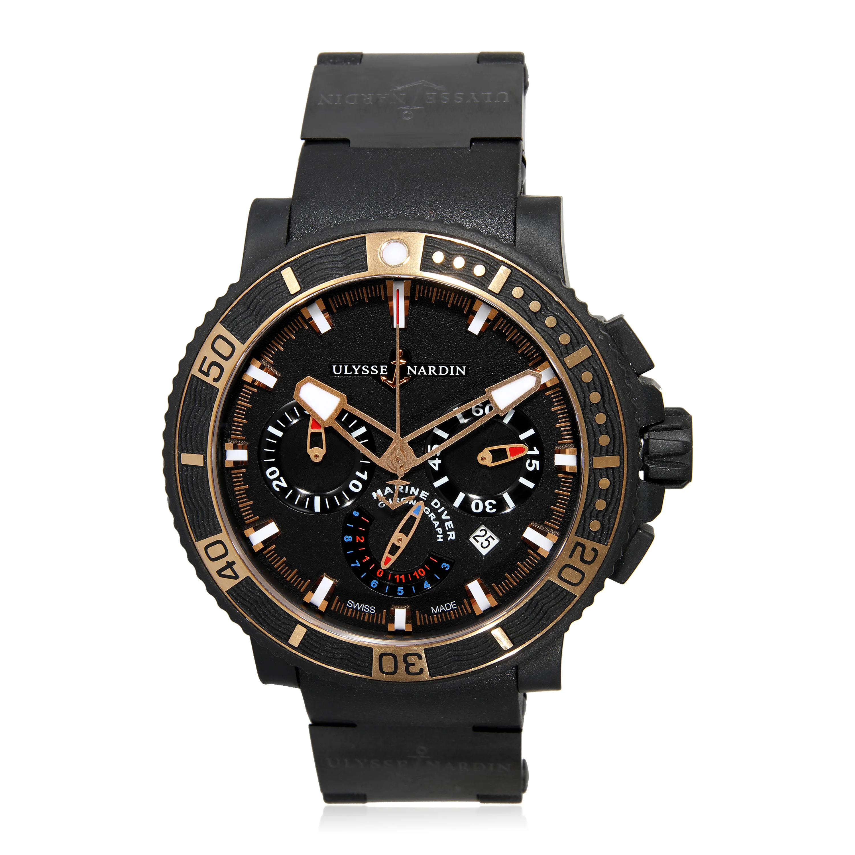 Ulysse Nardin Maxi Marine Dive Black Sea 353-90-3C Mens Watch in Stainless Ste - Image 6