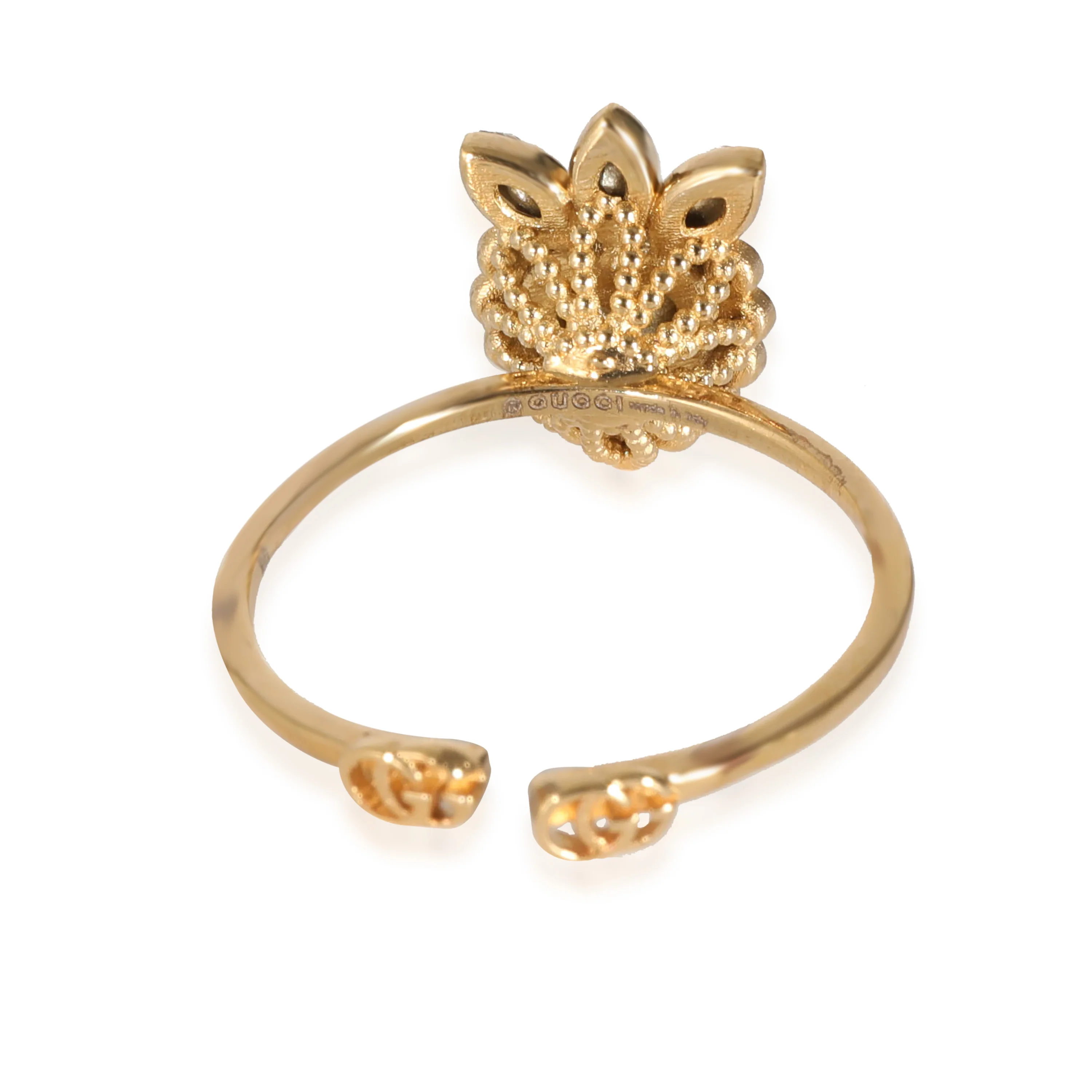 Gucci Brass Heart Yellow Crystal Ring - Image 4