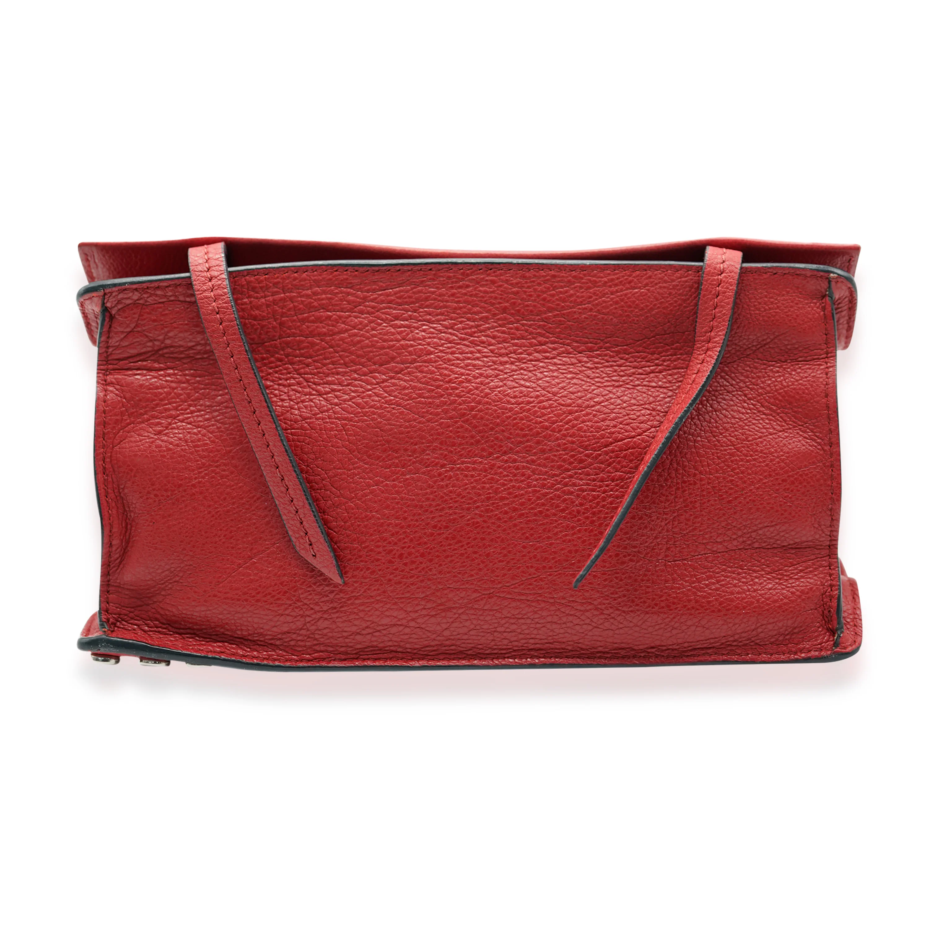 Red Leather Glace Etiquette Crossbody - Image 4