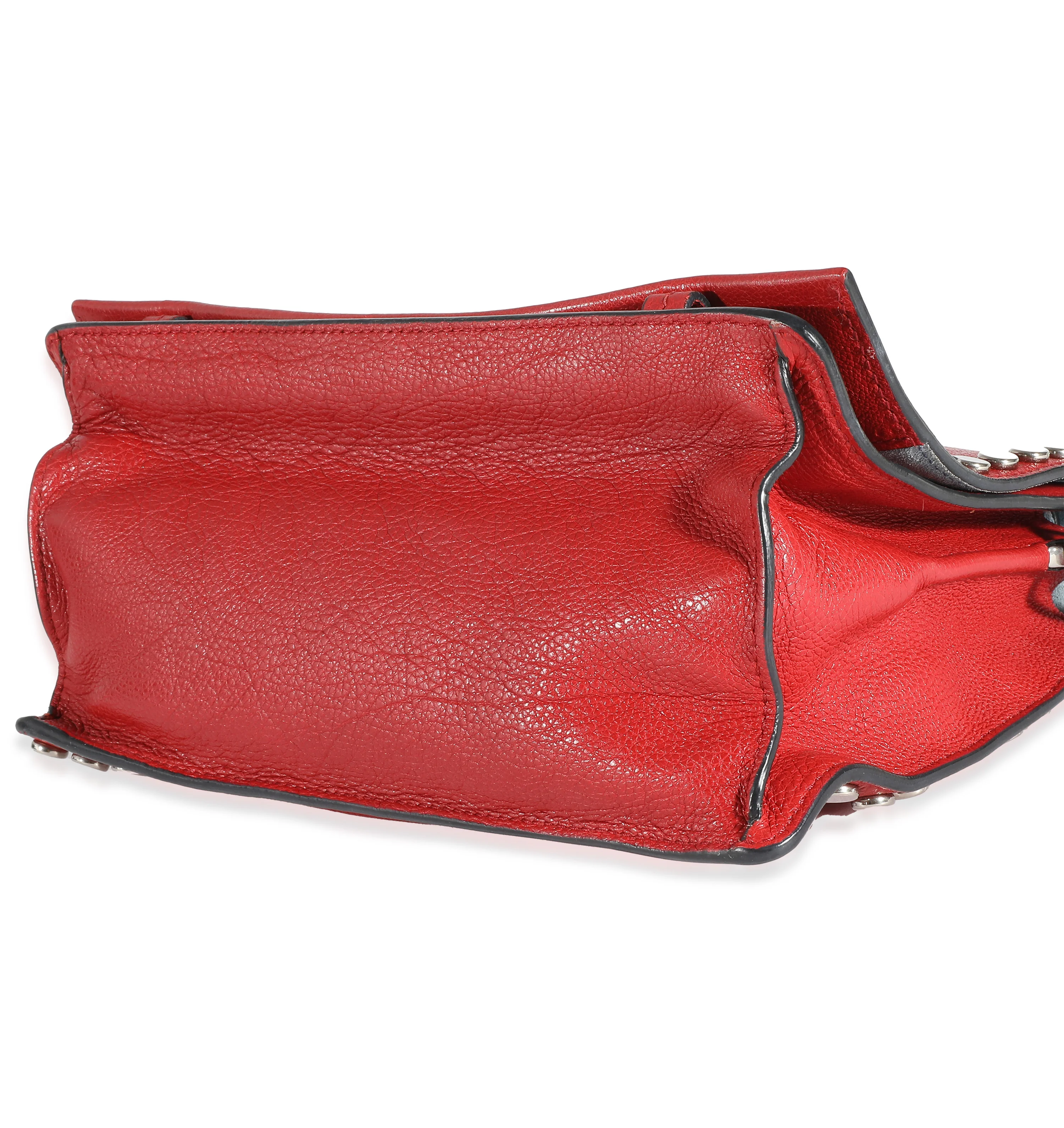 Red Leather Glace Etiquette Crossbody - Image 5