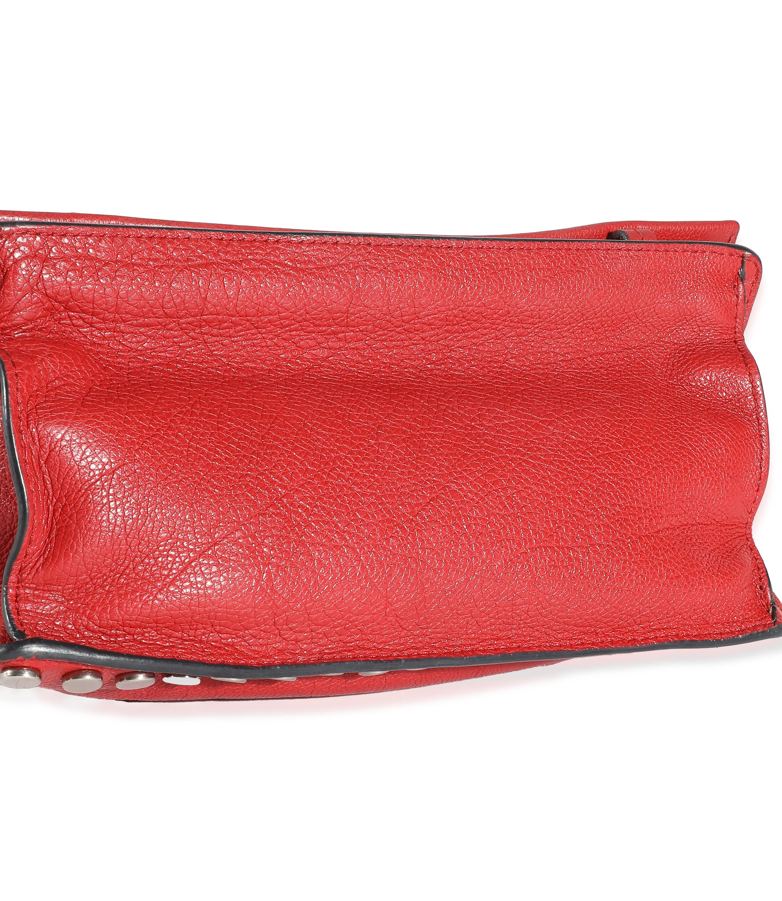 Red Leather Glace Etiquette Crossbody - Image 7