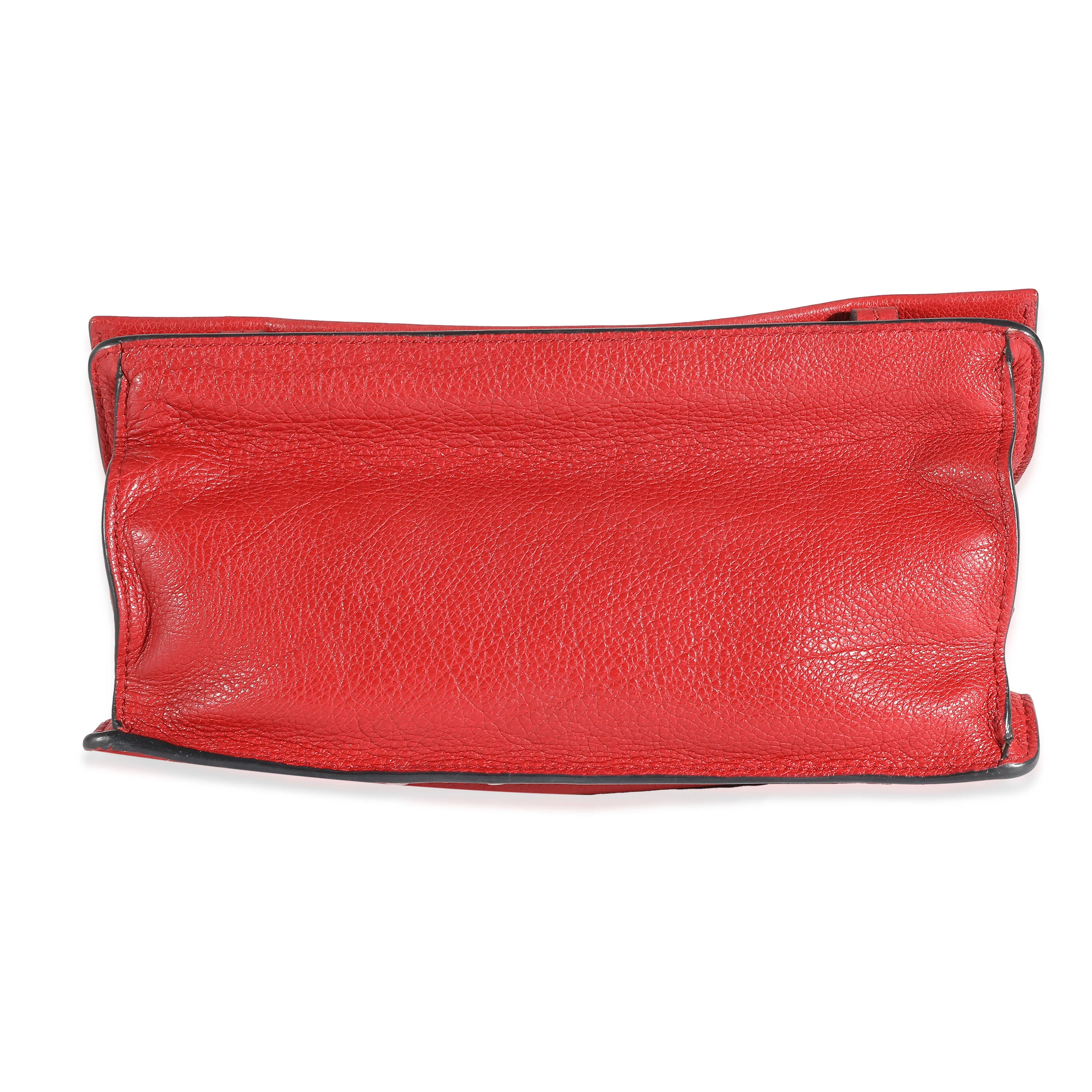 Red Leather Glace Etiquette Crossbody - Image 8