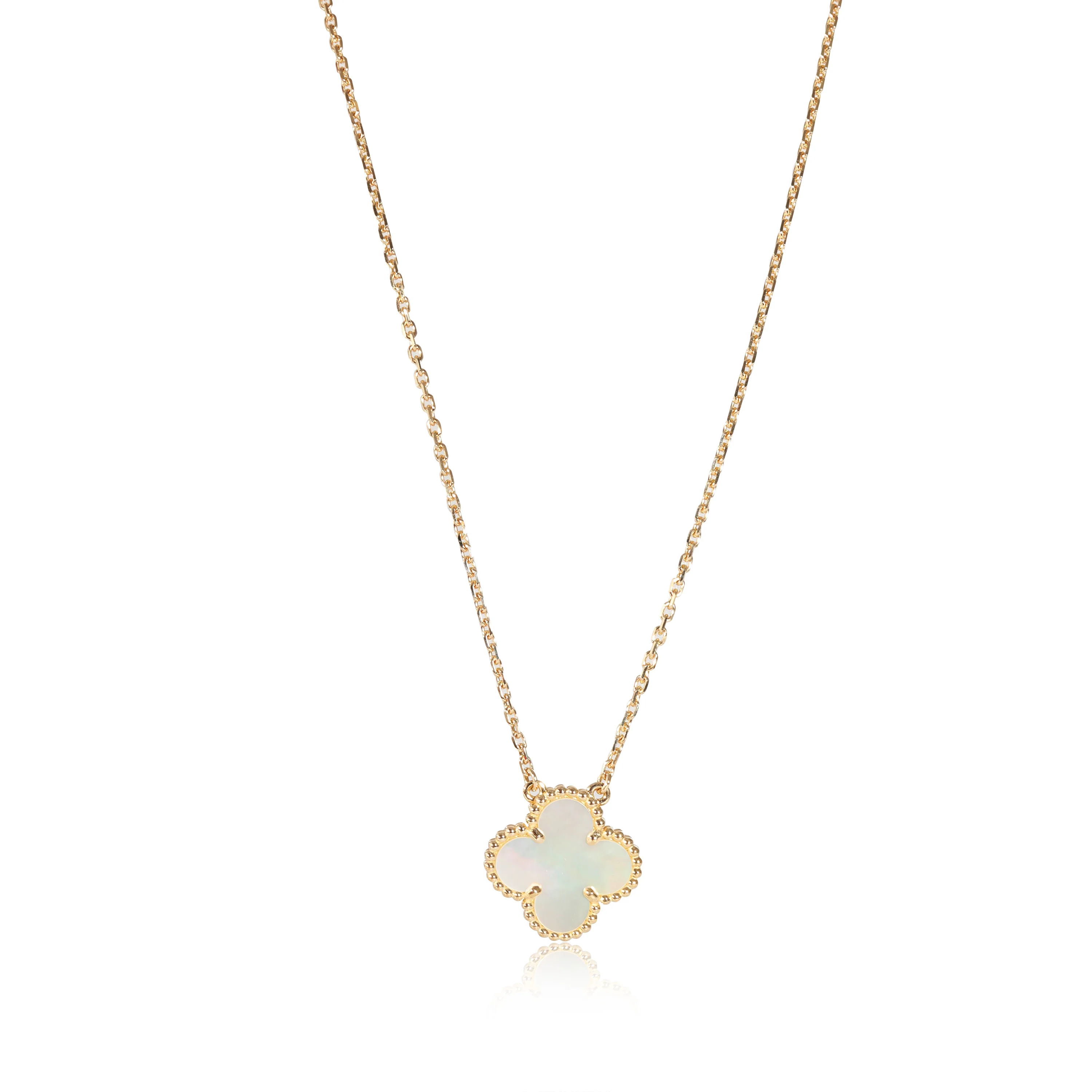Van Cleef & Arpels Alhambra Vintage MOP Pendant in 18k Yellow Gold