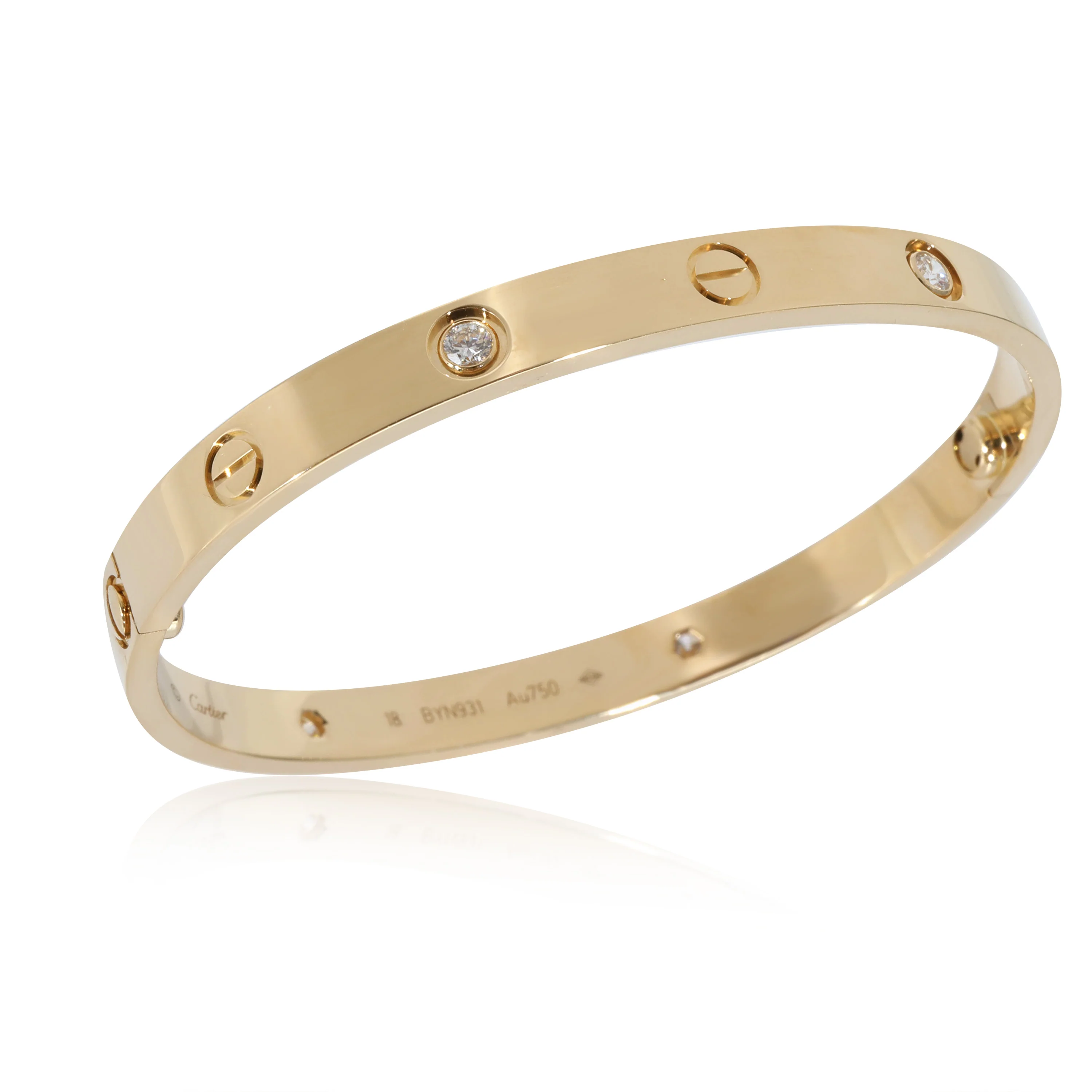 Cartier Love Bracelet, 4 Diamonds (Yellow Gold, Diamonds) - Image 3