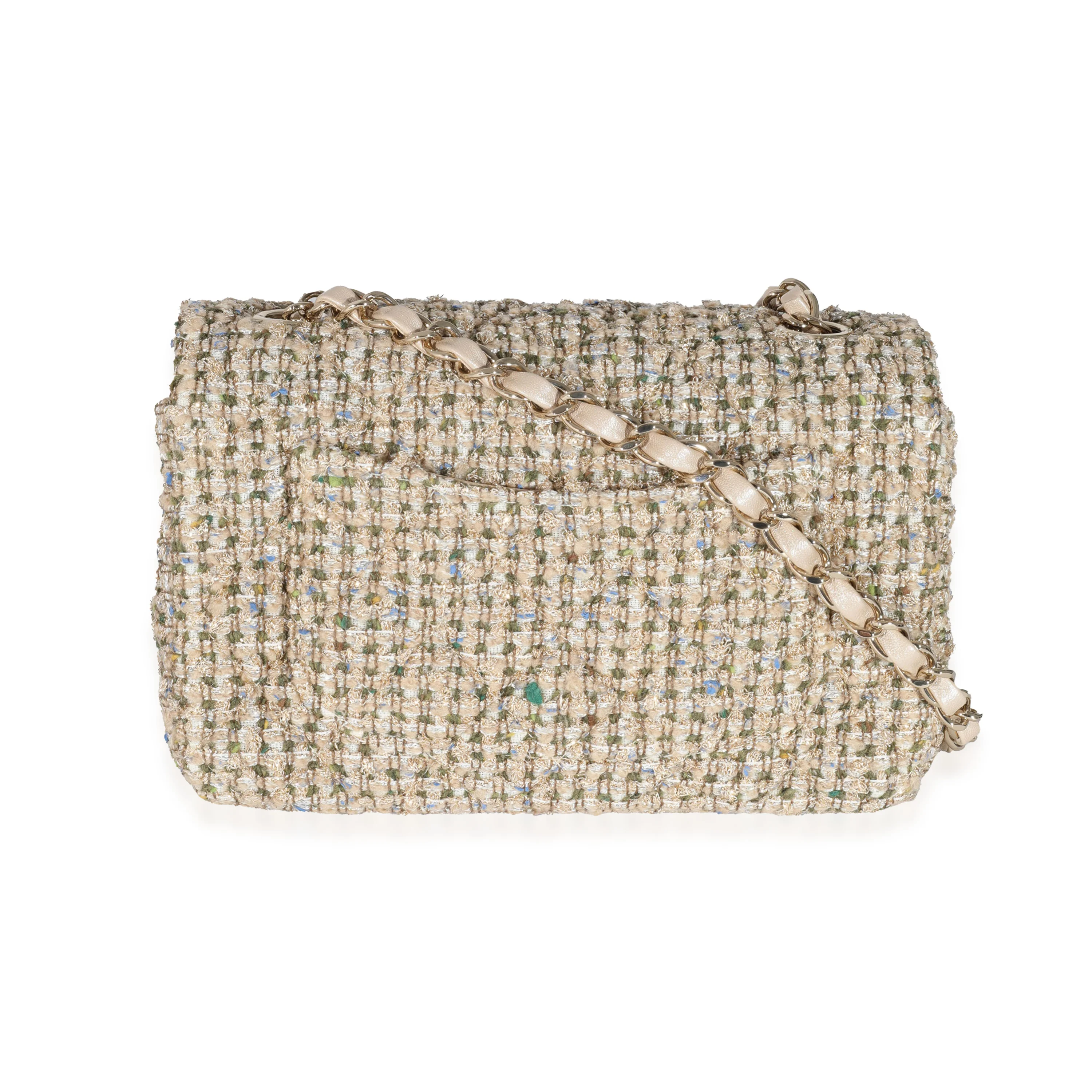 21A Gold Tweed Mini Rectangular Flap Bag - Image 3