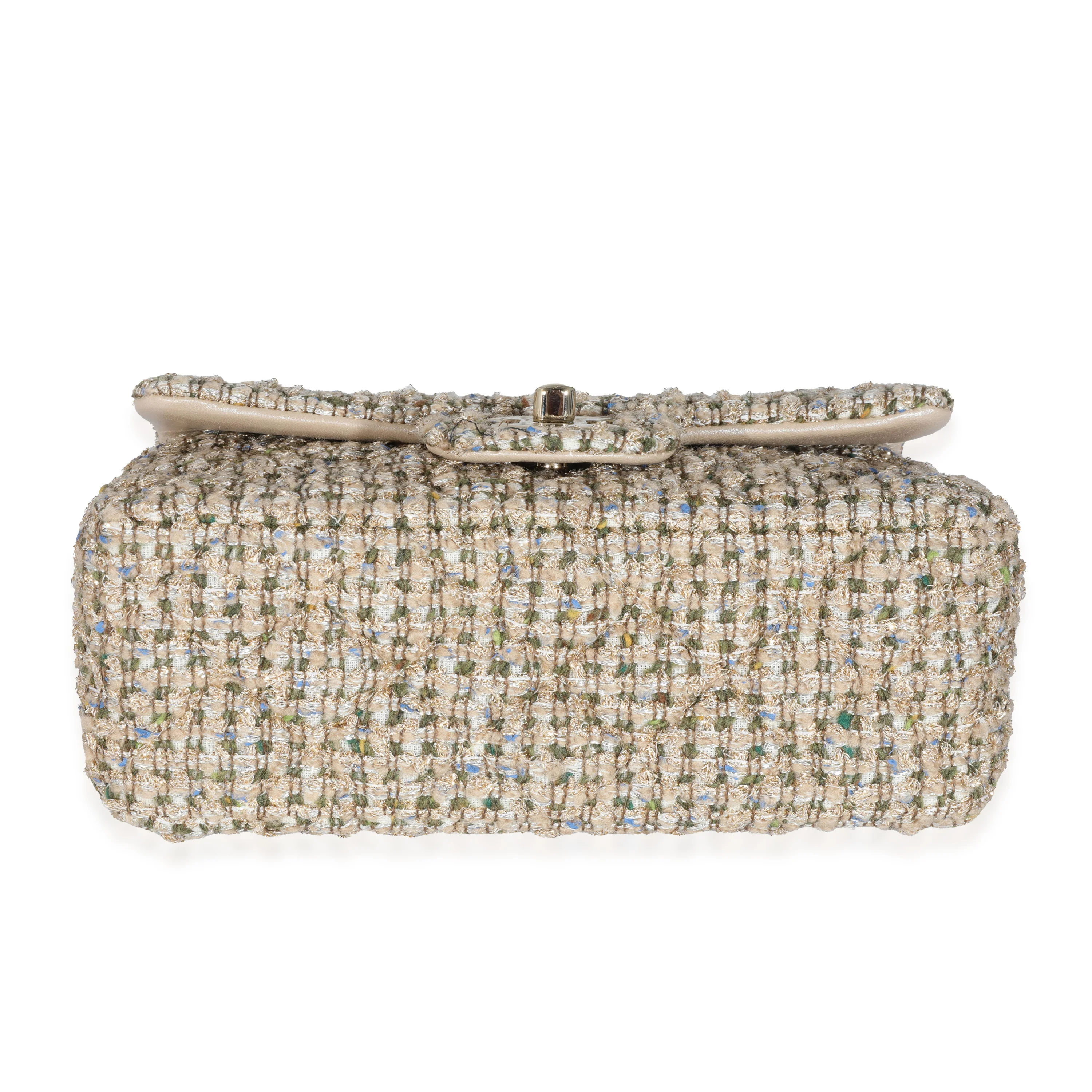 21A Gold Tweed Mini Rectangular Flap Bag - Image 4