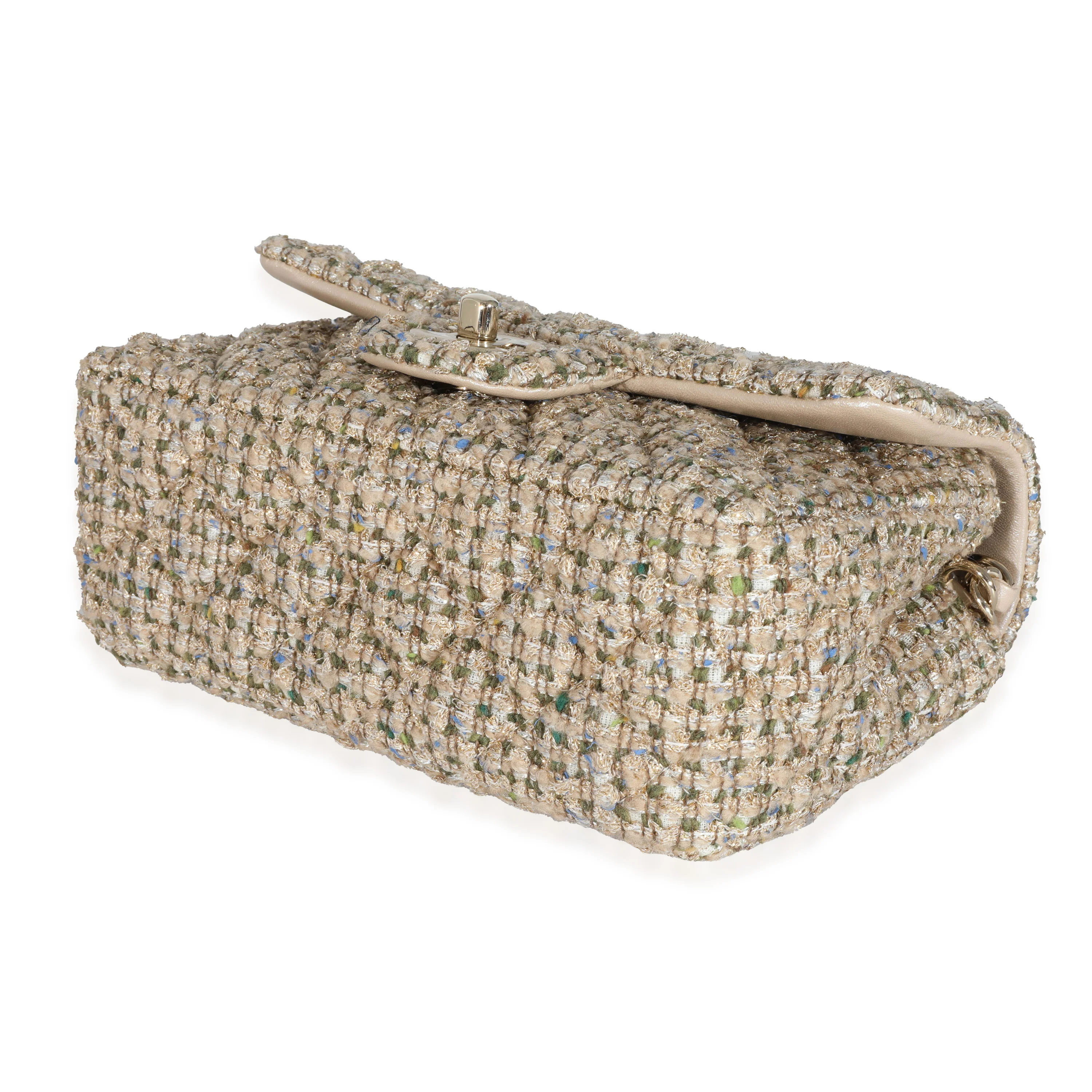 21A Gold Tweed Mini Rectangular Flap Bag - Image 5