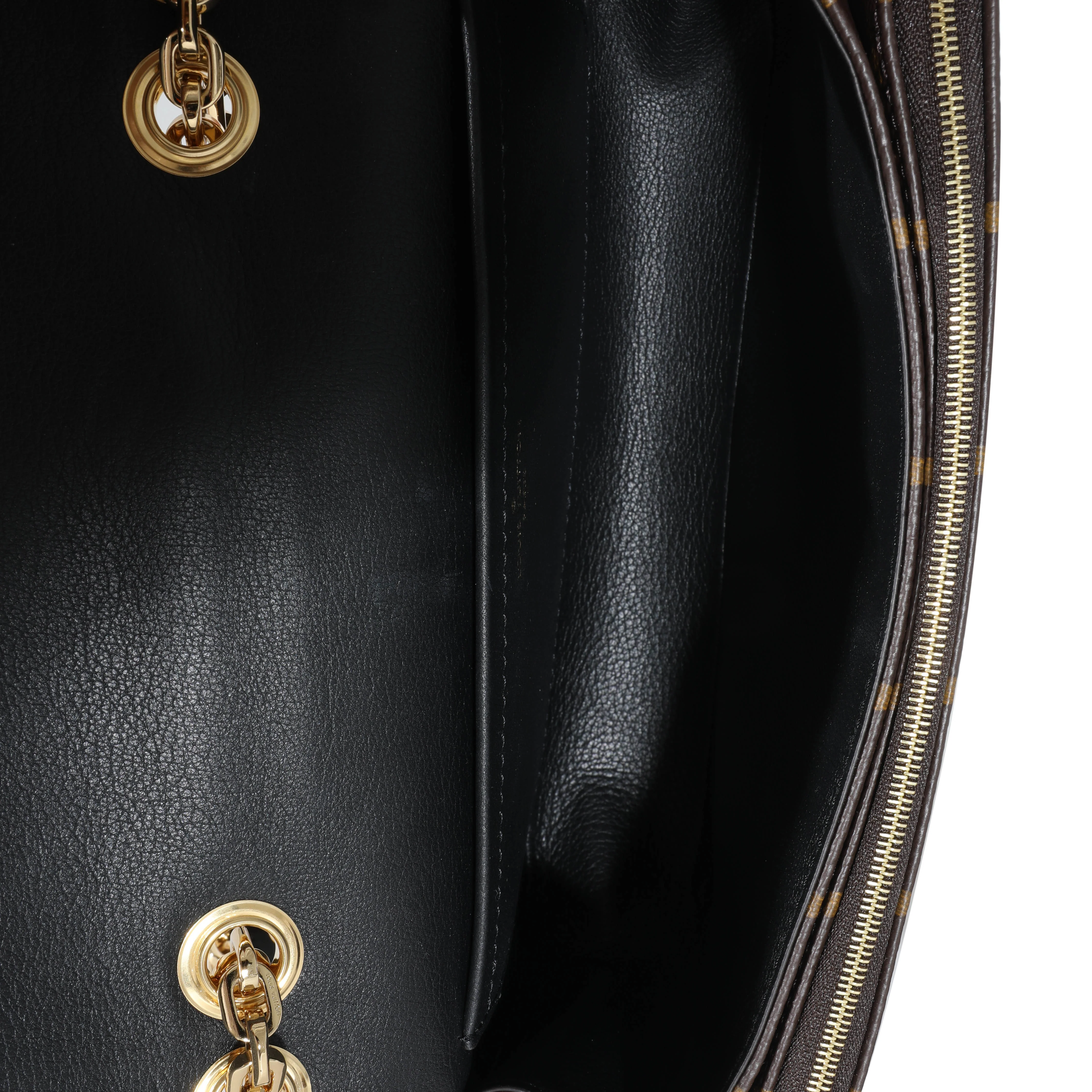 Louis Vuitton Black Leather Monogram Canvas Marceau Bag - Image 7