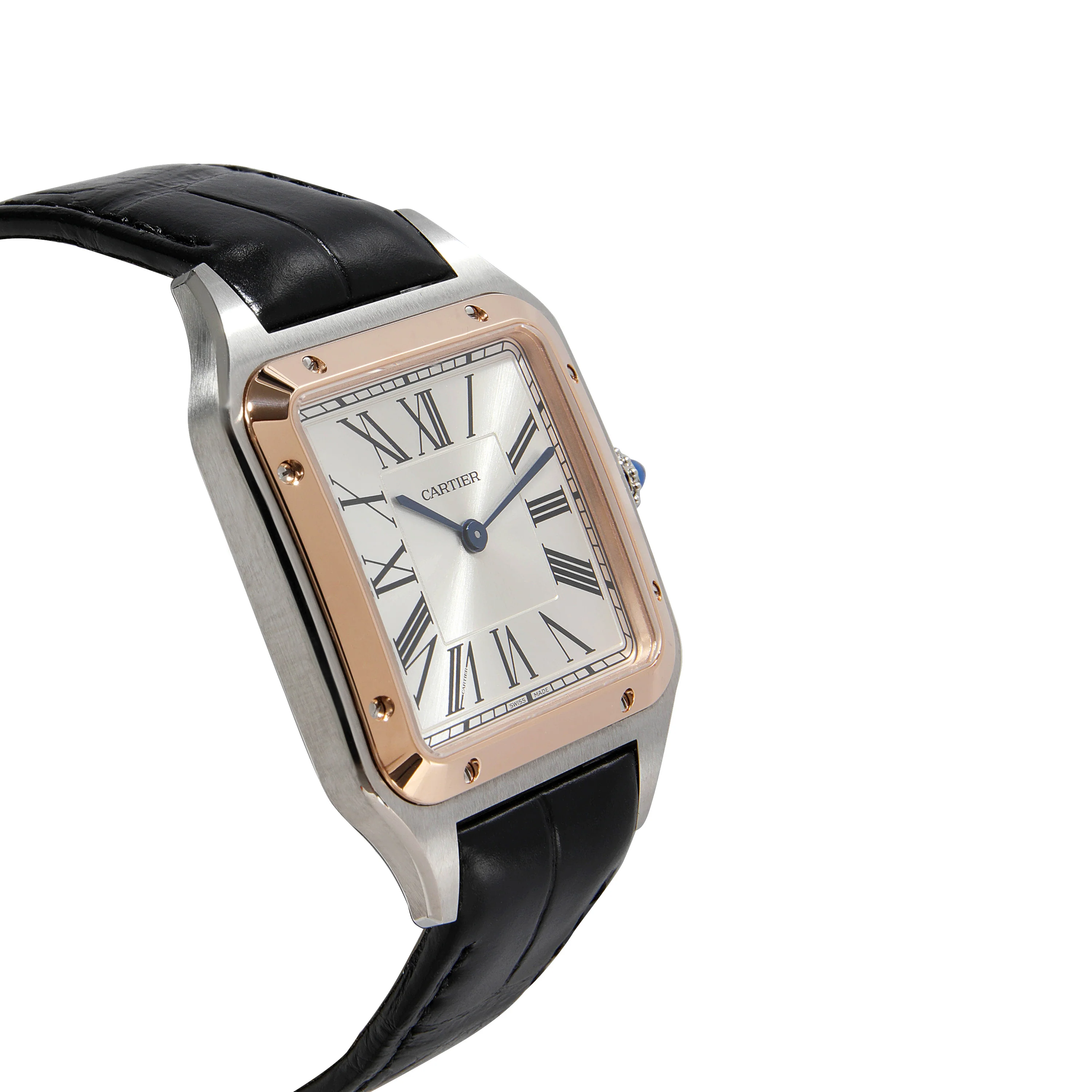 Cartier Santos-Dumont W2SA0011 Unisex Watch in 18kt Stainless Steel/Rose Gold - Image 3