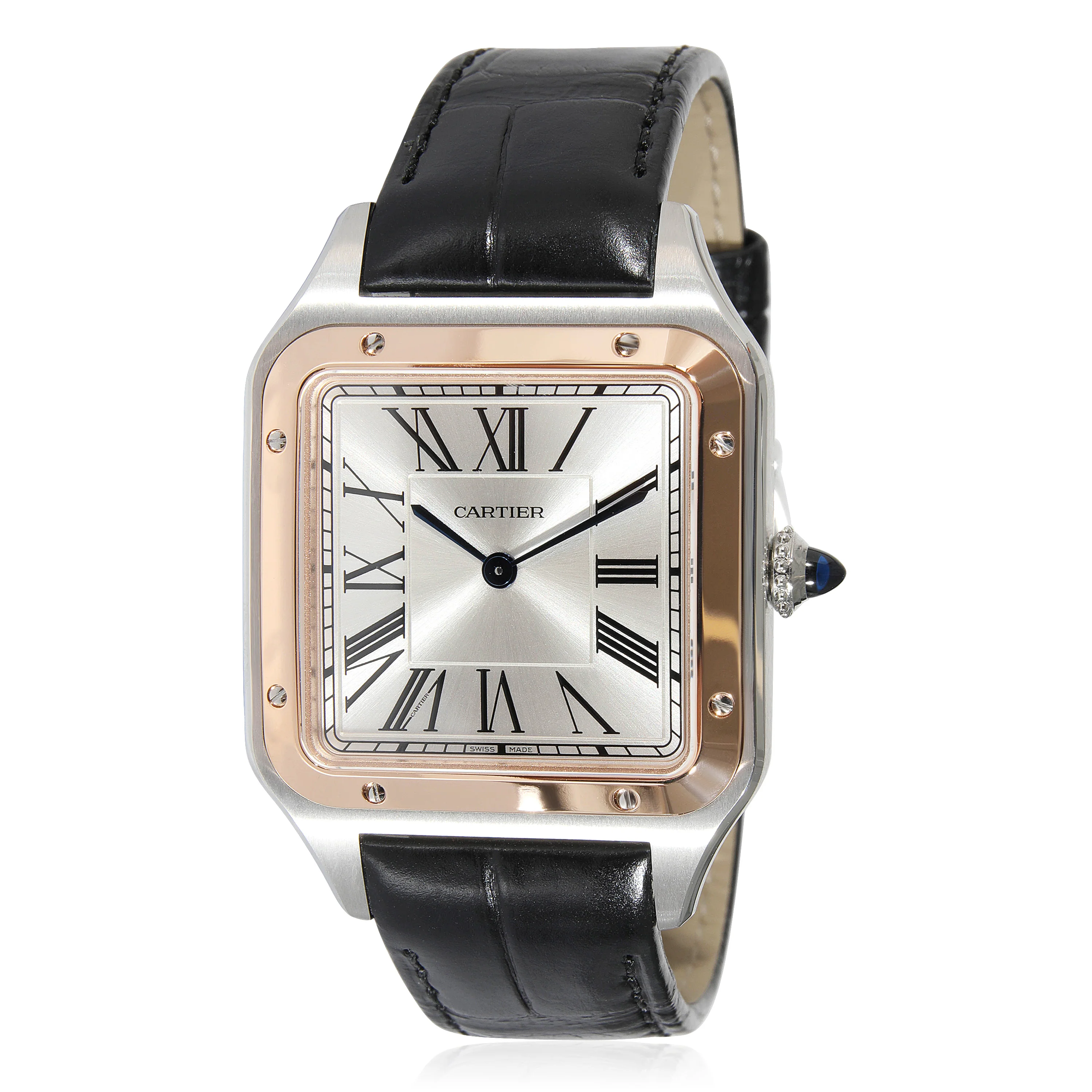 Cartier Santos-Dumont W2SA0011 Unisex Watch in 18kt Stainless Steel/Rose Gold - Image 6