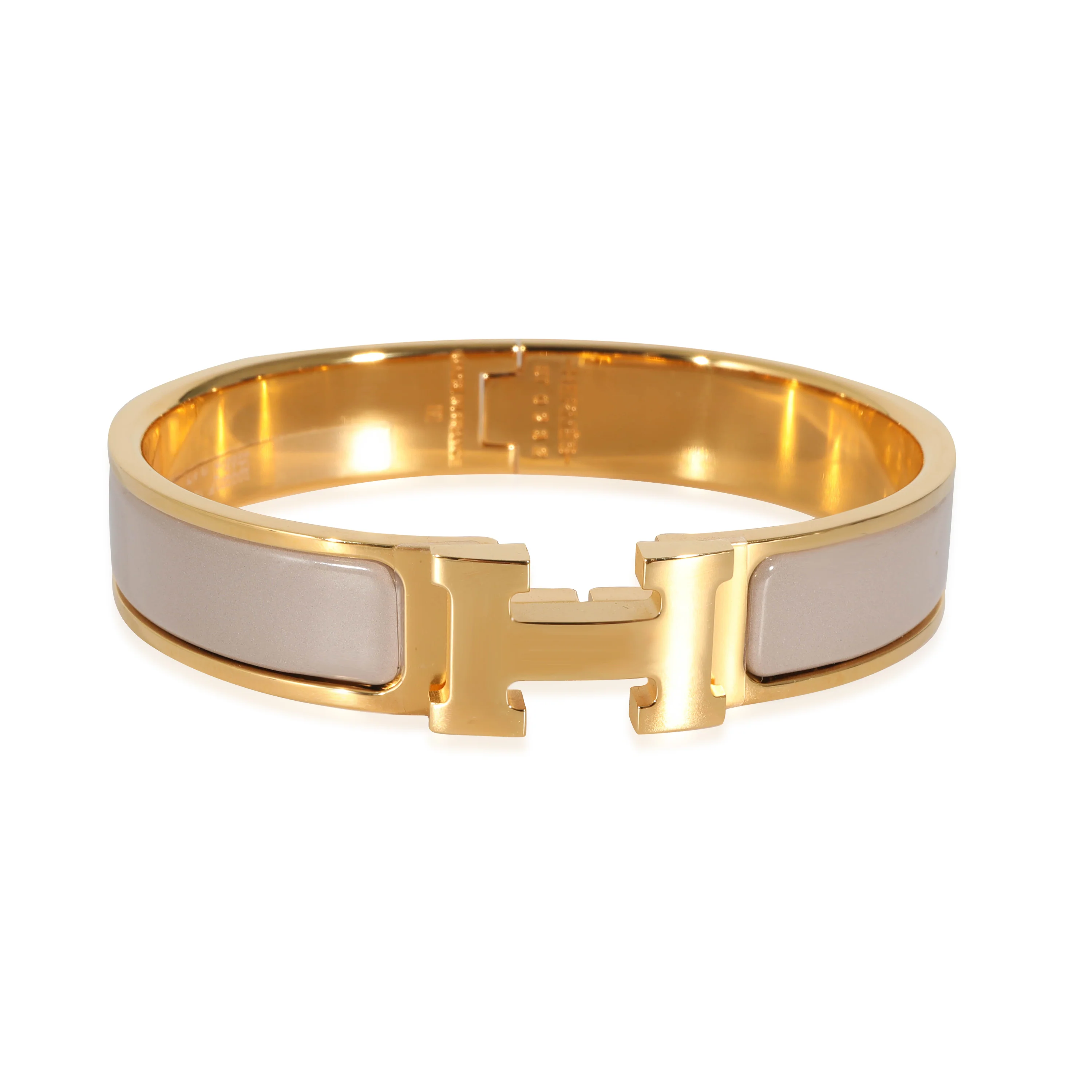 Hermès Clic H Marron Glace Bracelet, PM Size