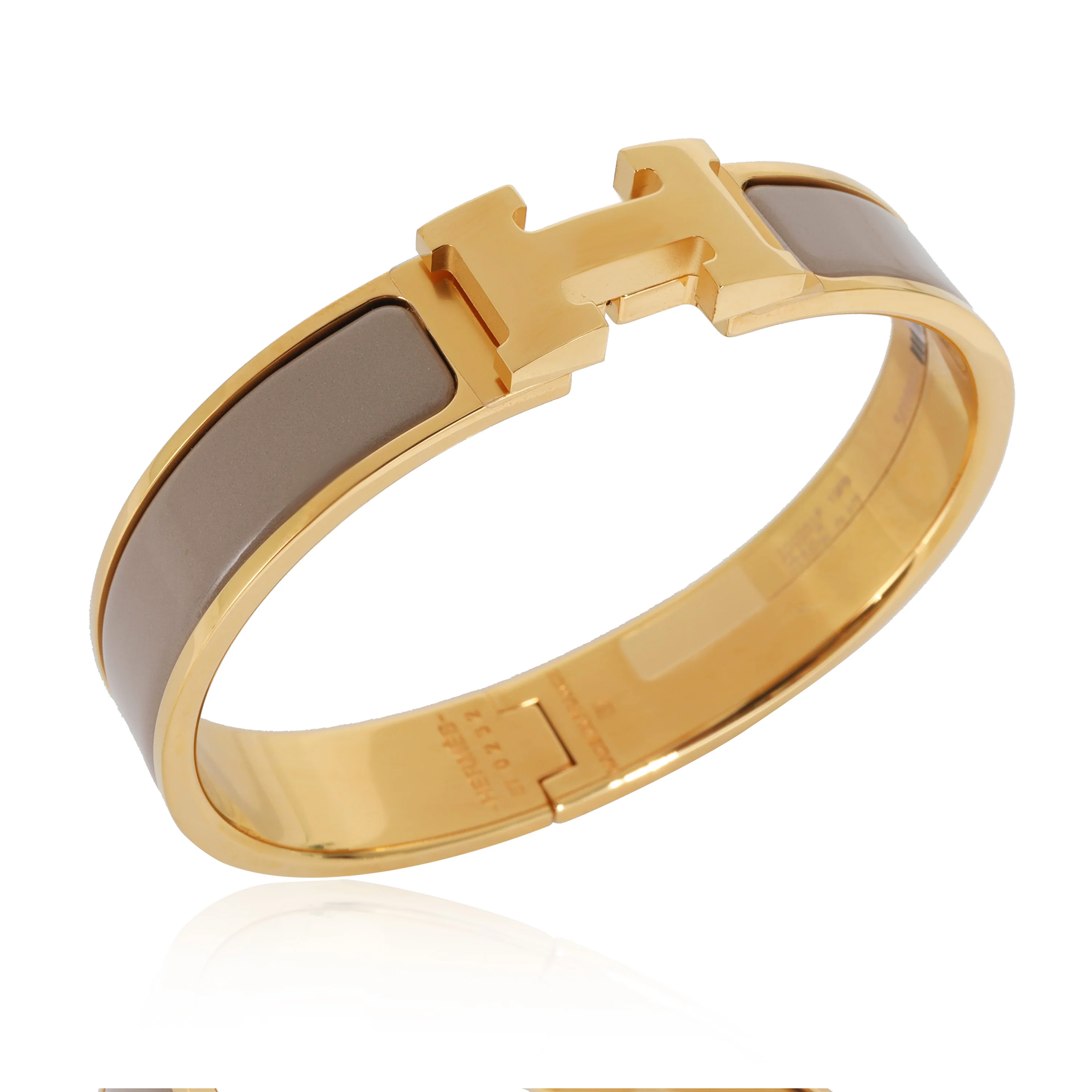 Hermès Clic H Marron Glace Bracelet, PM Size - Image 4