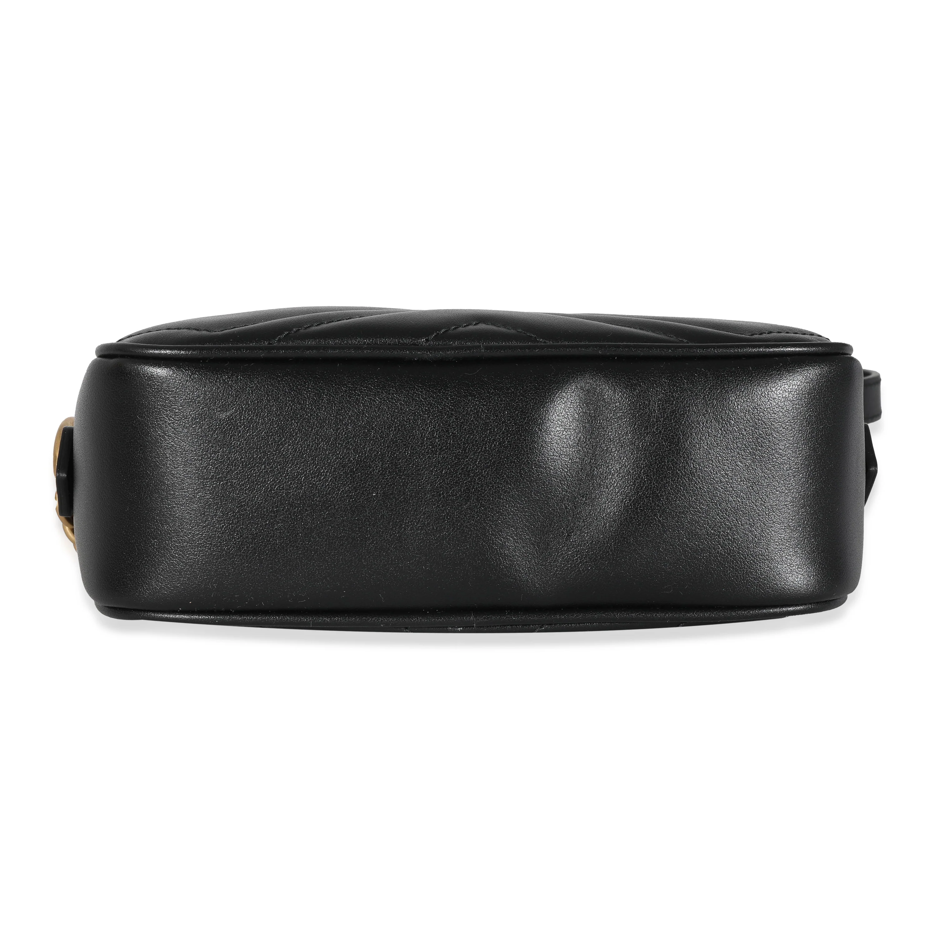 Gucci Black Matelassé Leather GG Marmont Mini Bag - Image 5