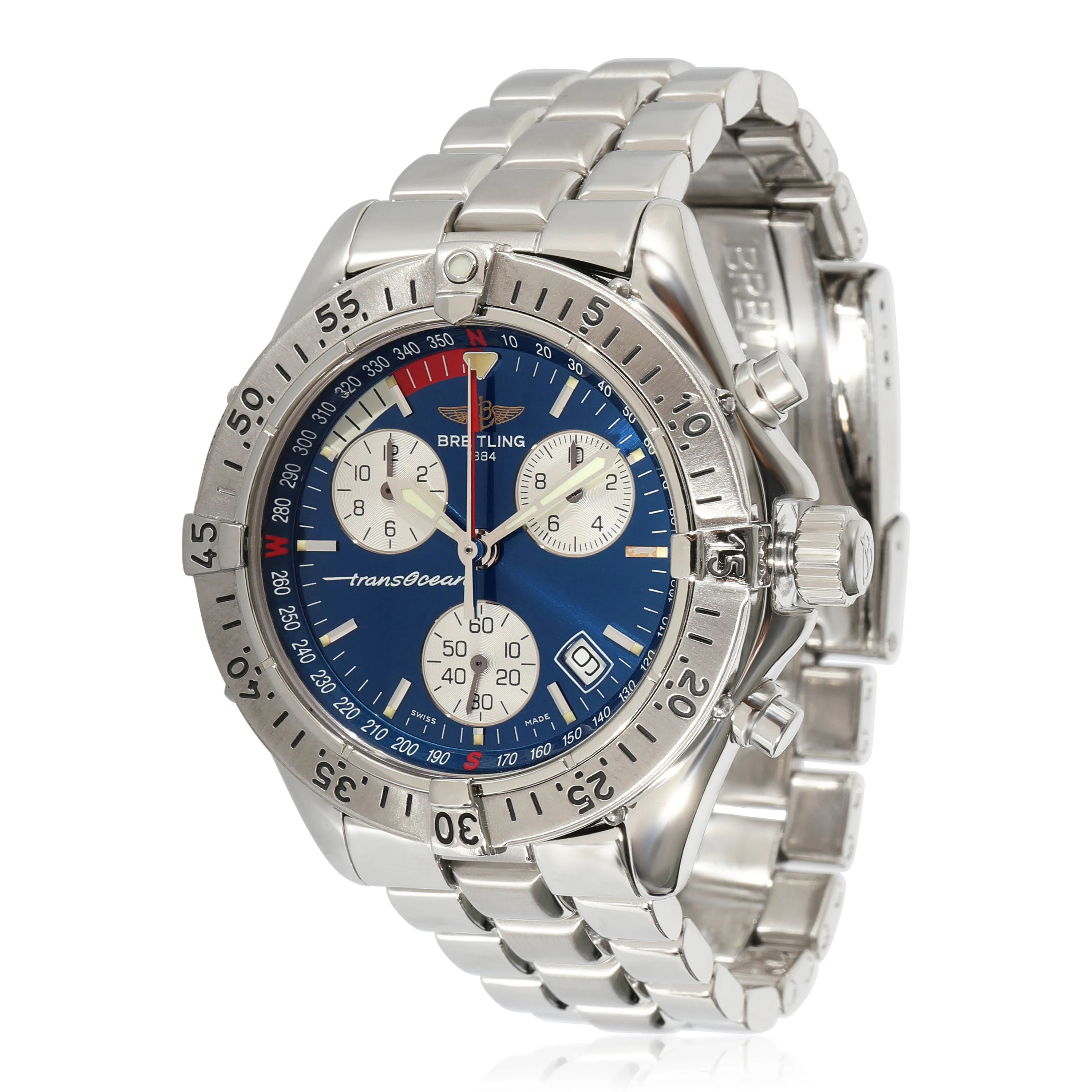 Breitling Transocean Chrono A53340 Mens Watch in Stainless Steel