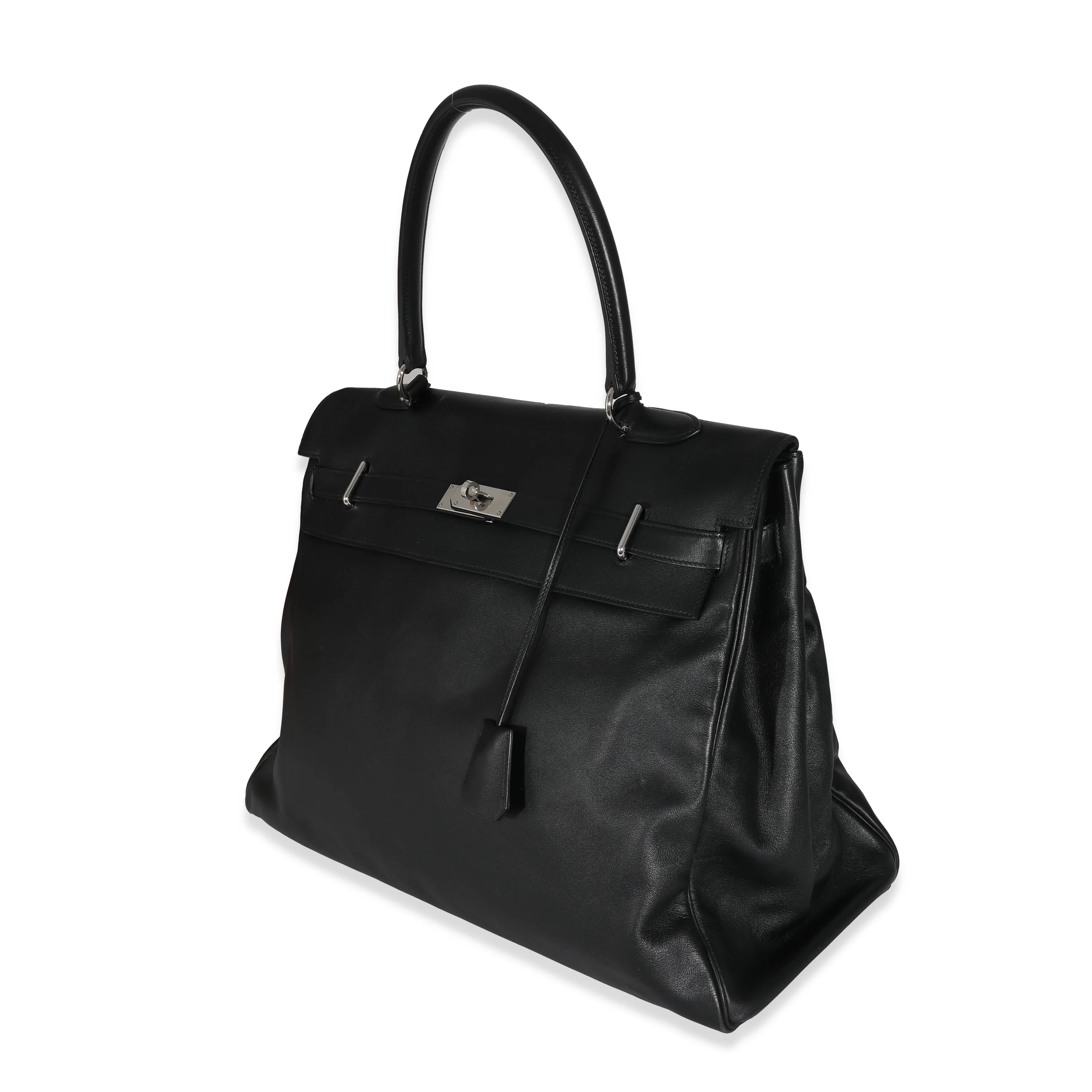 Hermès Black Sikkim Retourne Kelly Relax 50 PHW - Image 2