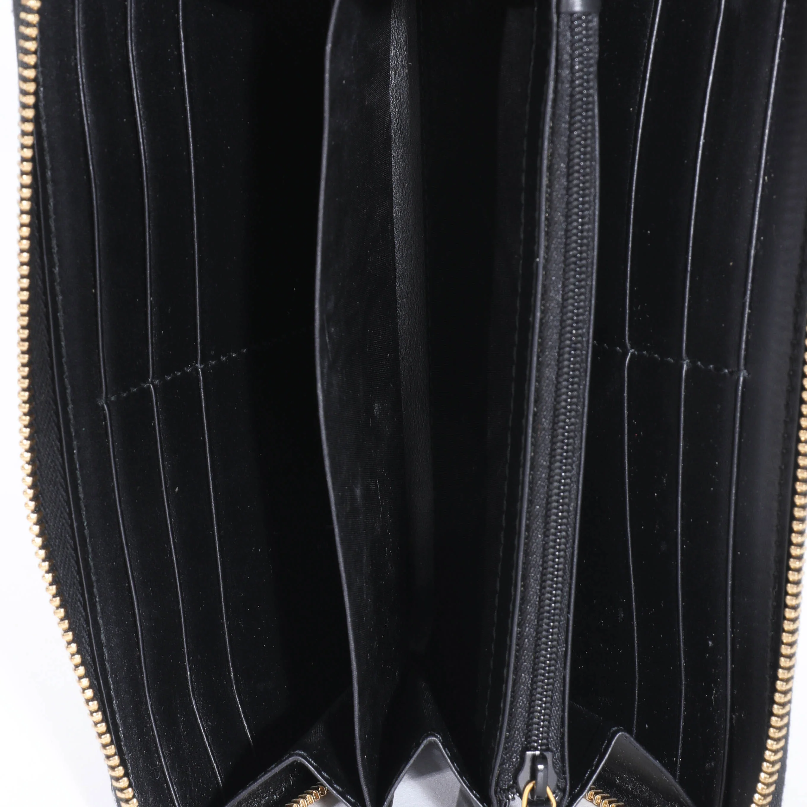 Gucci Black Guccissima Embossed Leather Zip Around Wallet - Image 7