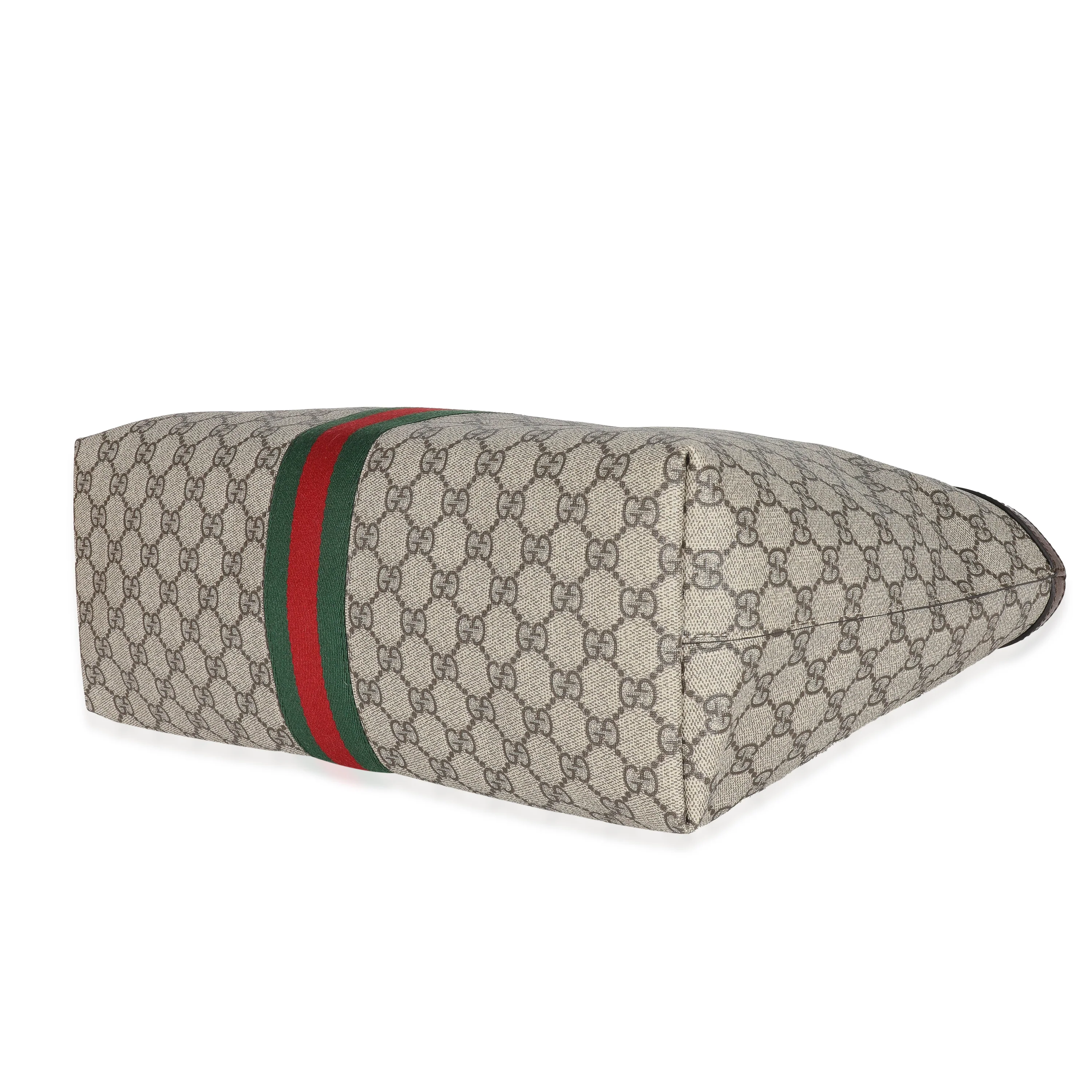 Gucci Beige GG Canvas Medium Ophidia Tote - Image 6