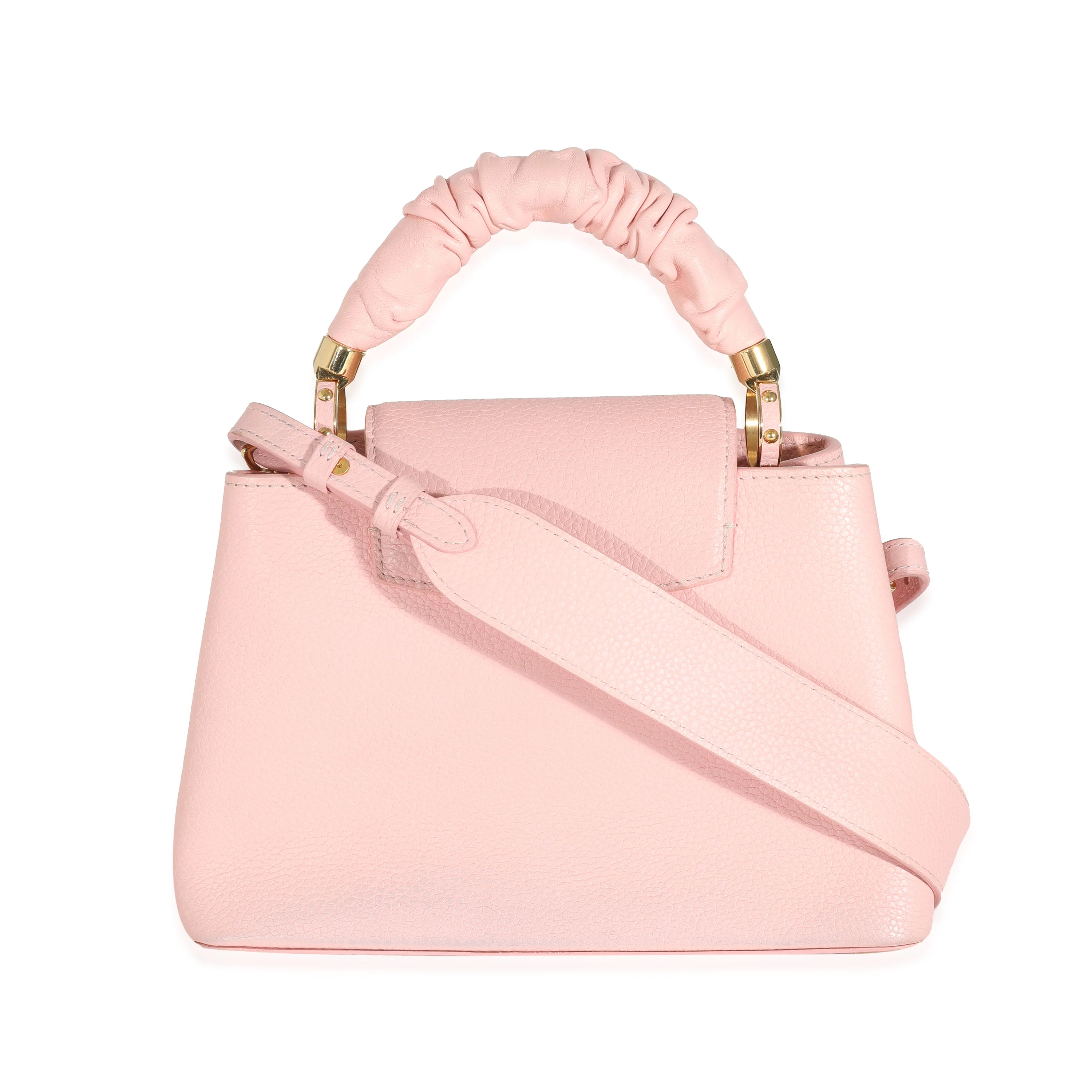 Louis Vuitton Bubble Gum Pink Taurillon Scrunchie Capucines BB - Image 3