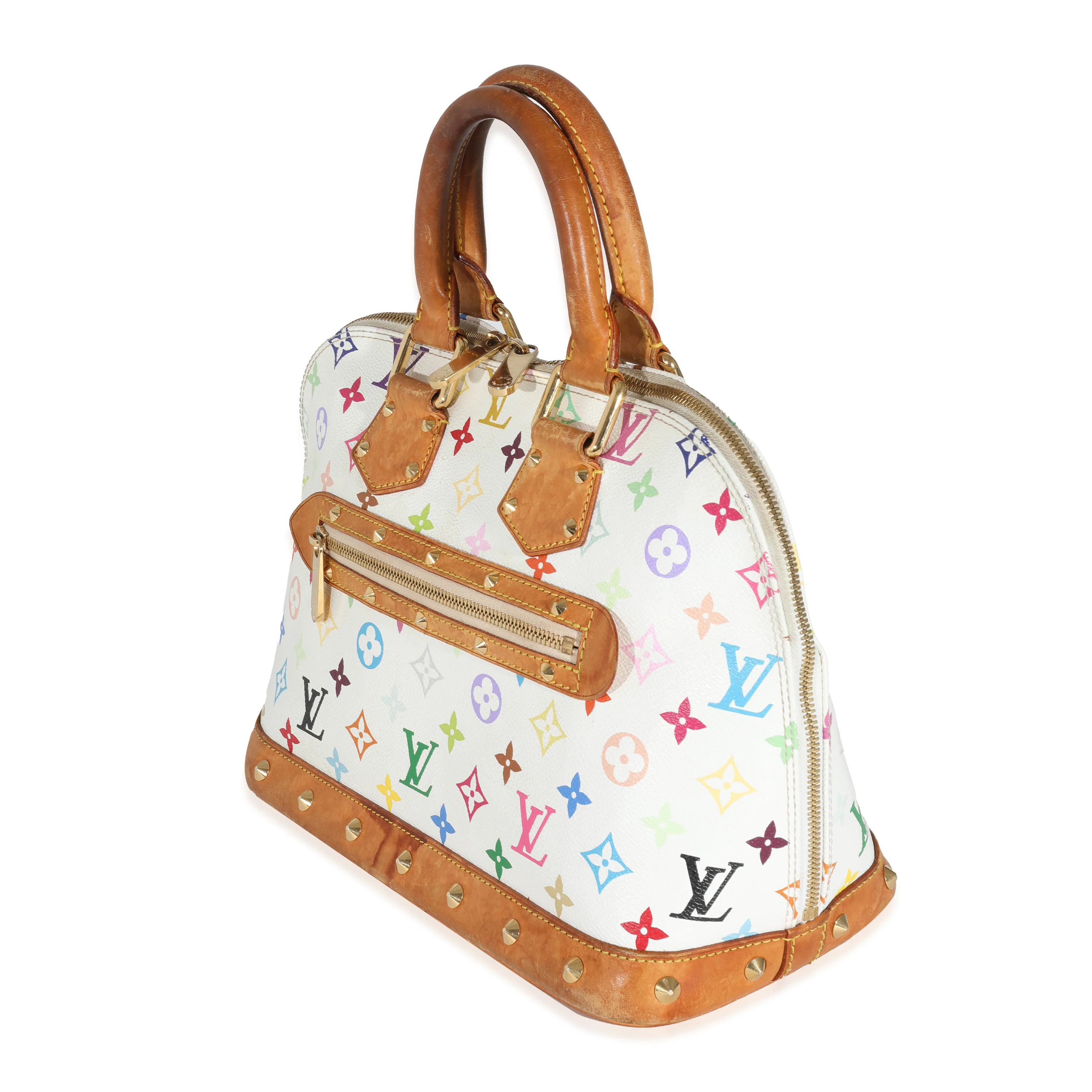 Louis Vuitton x Takashi Murakami White Monogram Multicolore Canvas Alma PM - Image 2