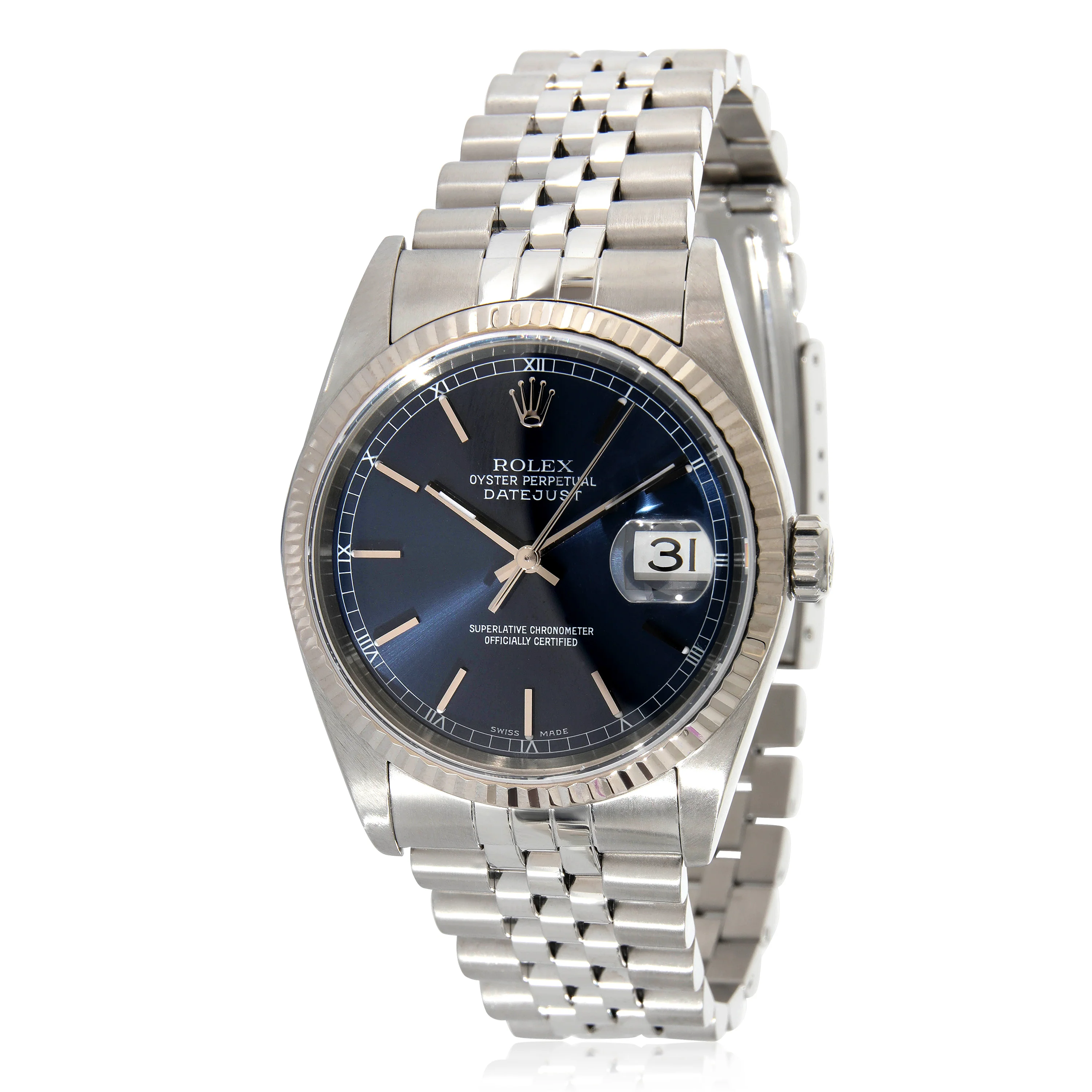 Rolex Datejust 16234 Mens Watch in 18kt Stainless Steel/White Gold