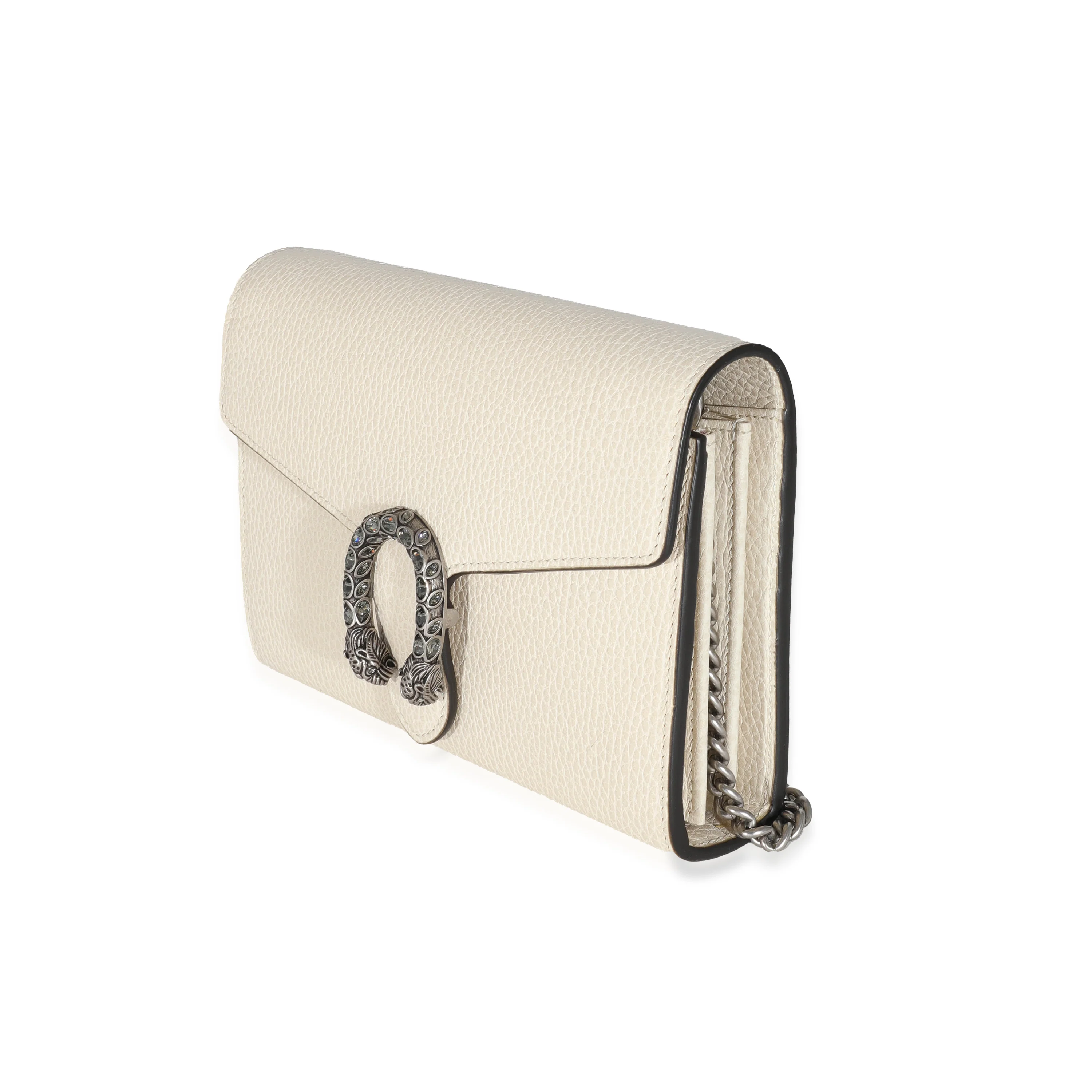 Gucci White Leather Mini Dionysus Chain Wallet - Image 2
