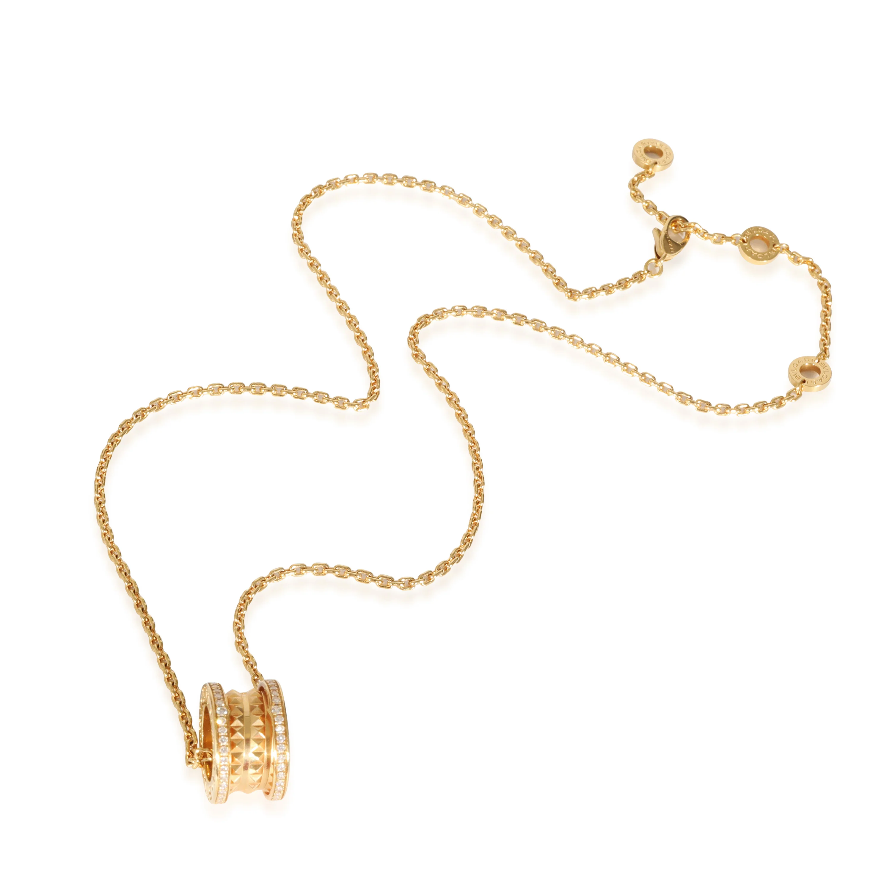 BVLGARI B.zero1 Diamond Necklace in 18k Yellow Gold 0.38 CTW - Image 2