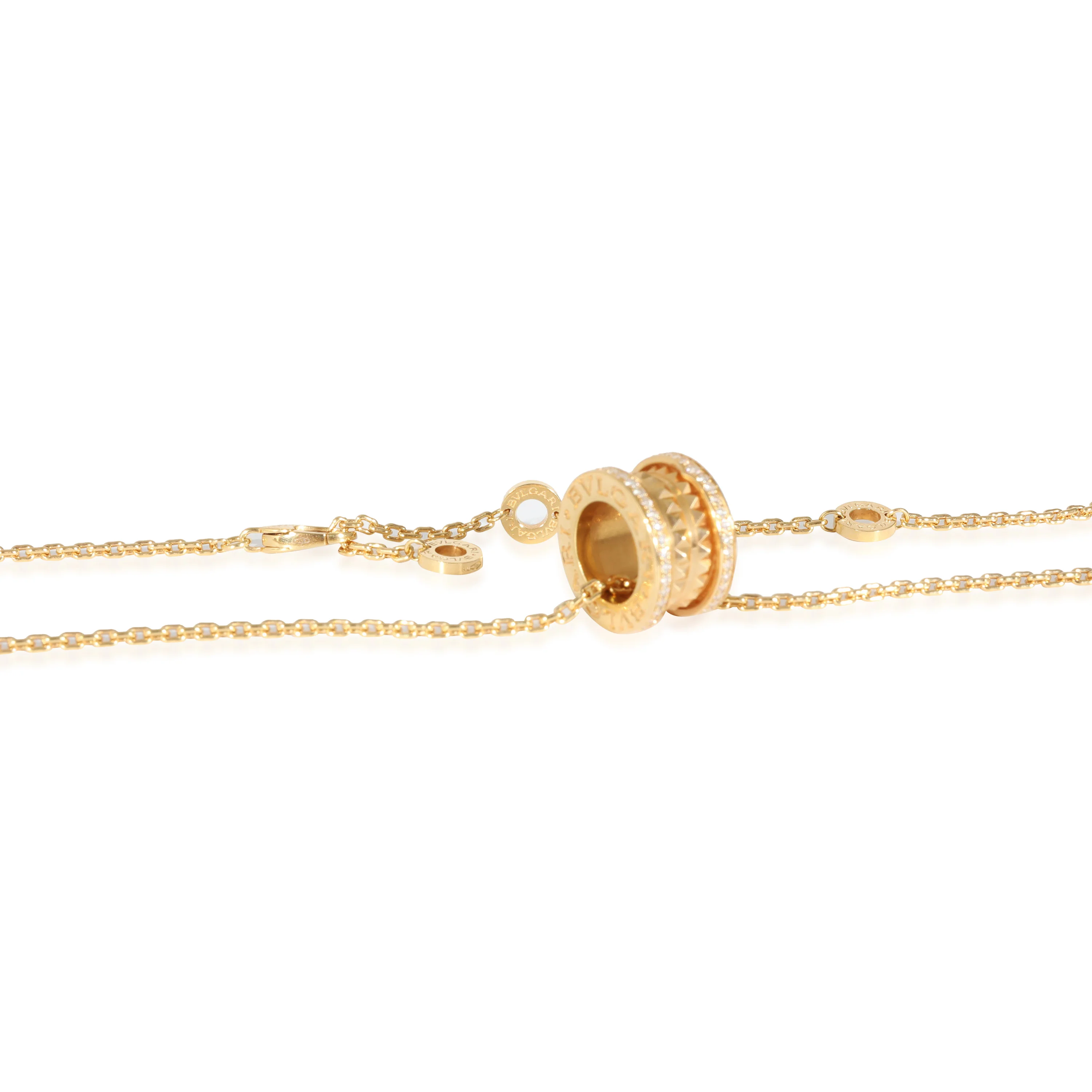 BVLGARI B.zero1 Diamond Necklace in 18k Yellow Gold 0.38 CTW - Image 3