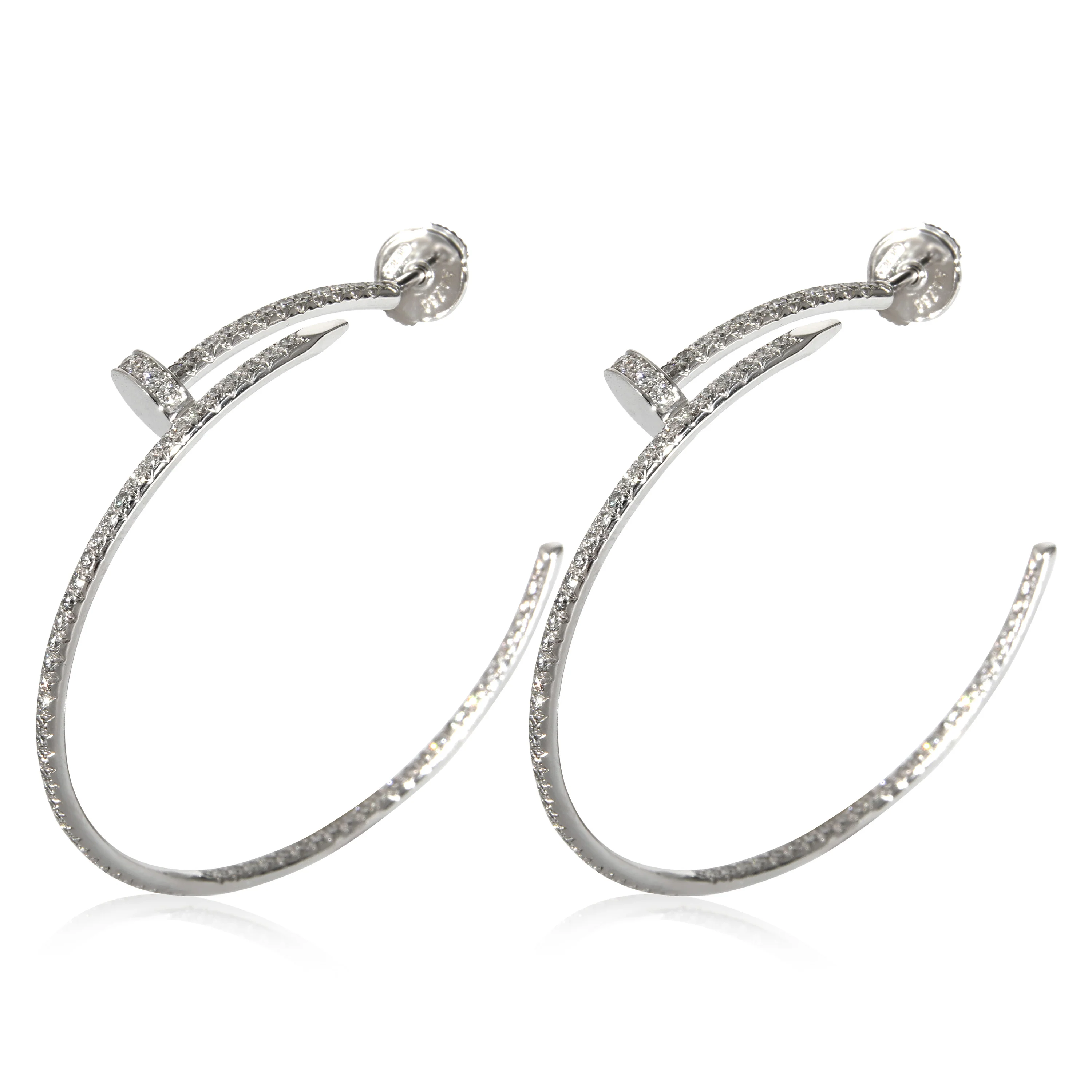 Juste Un Clou Earrings (White Gold, Diamonds) - Image 2
