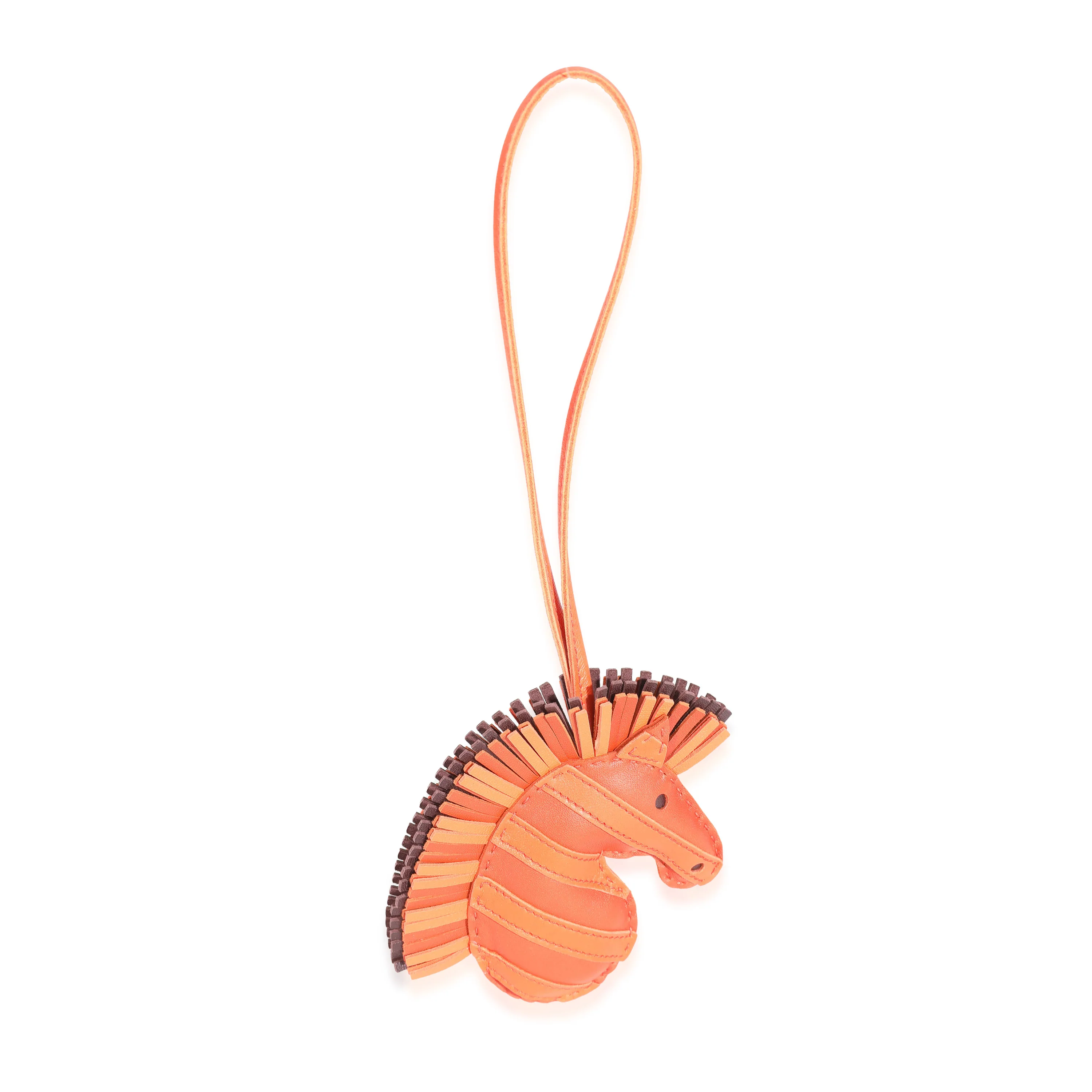 Hermes Cornaline Poppy Rouge Sellier Milo Lambskin Geegee Savannah Bag Charm