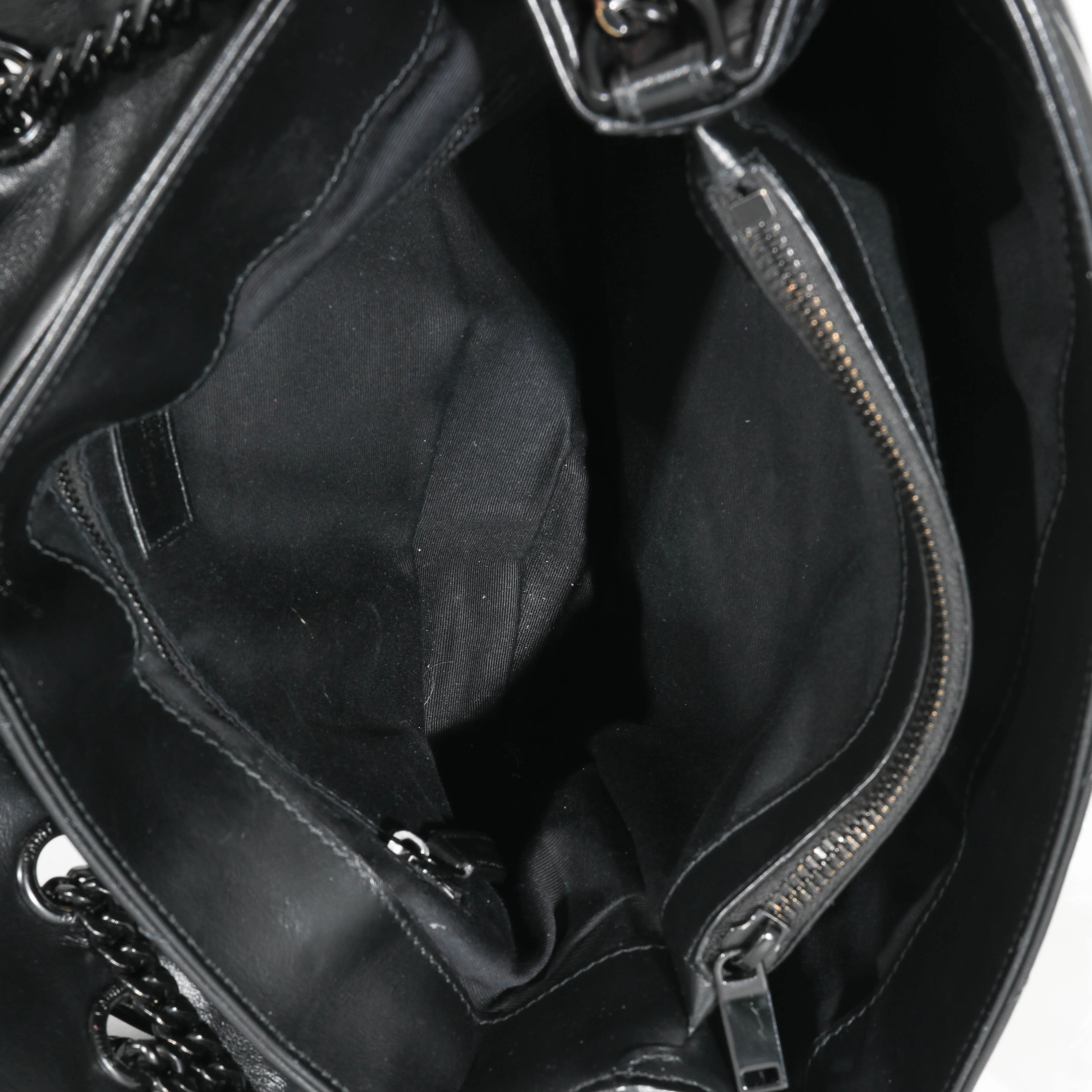 Saint Laurent Black Matelassé Leather Medium Loulou Bag - Image 8