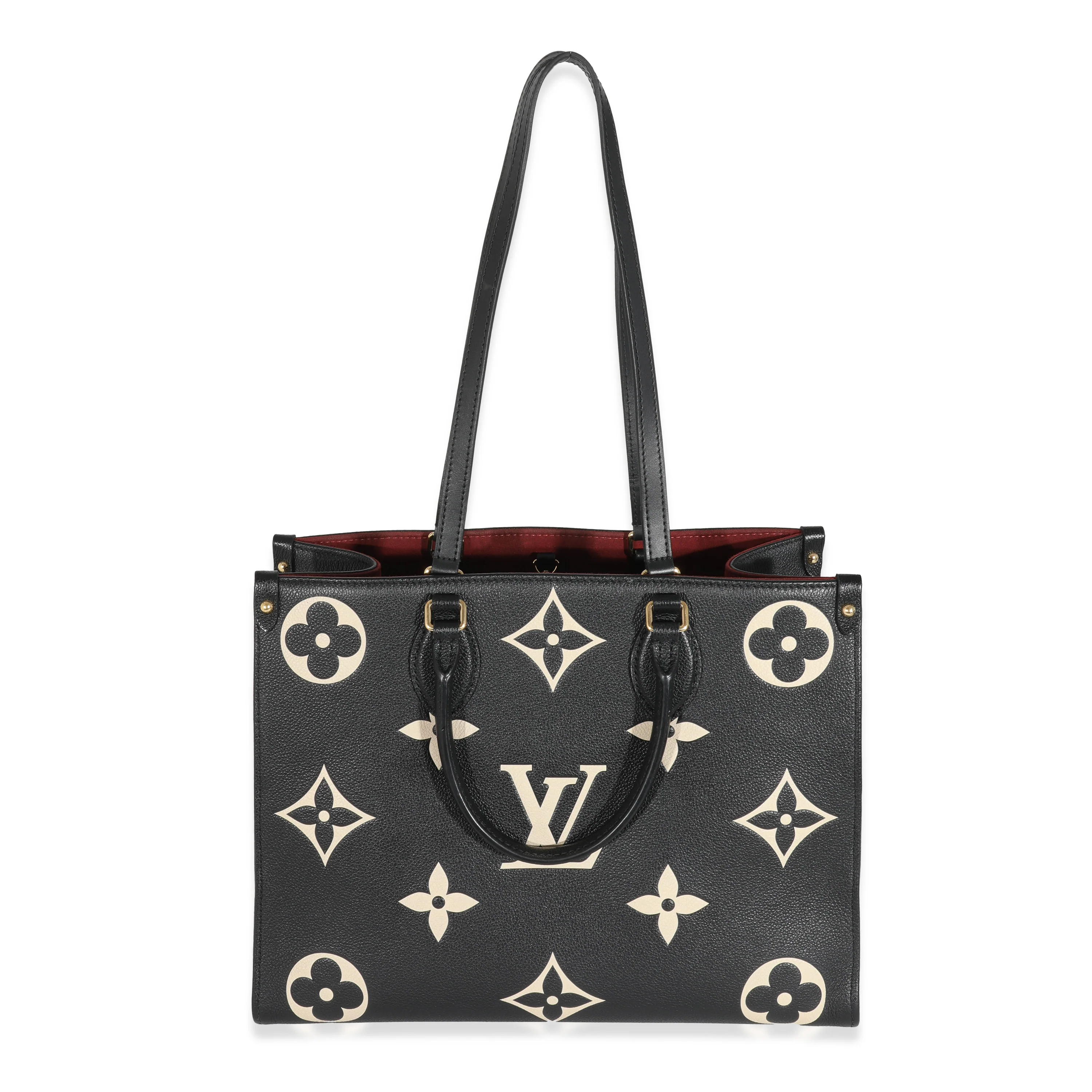 Louis Vuitton Black Beige Monogram Giant Empreinte OnTheGo MM - Image 4