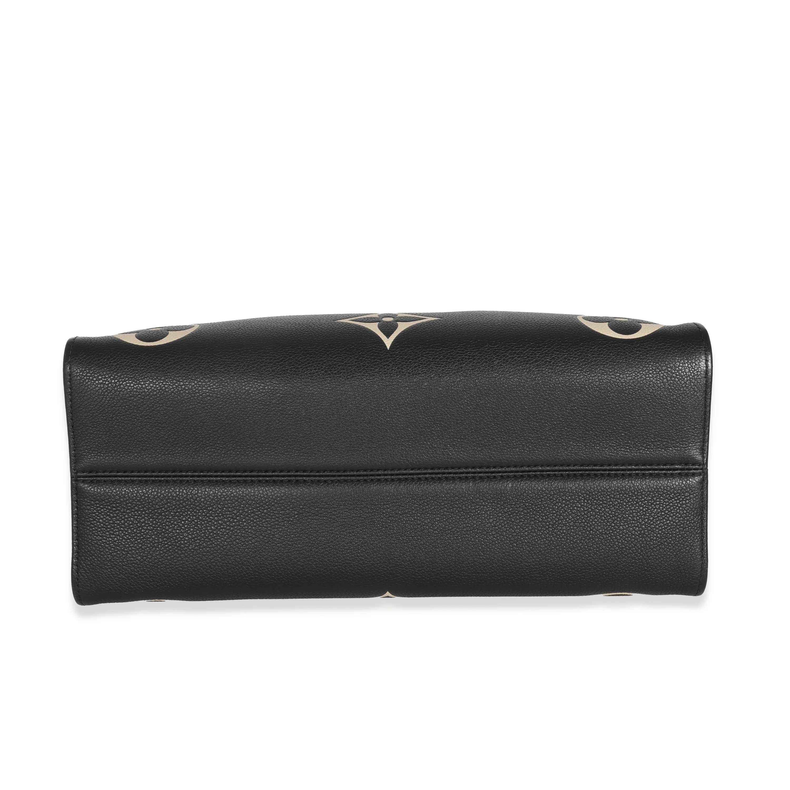 Louis Vuitton Black Beige Monogram Giant Empreinte OnTheGo MM - Image 5