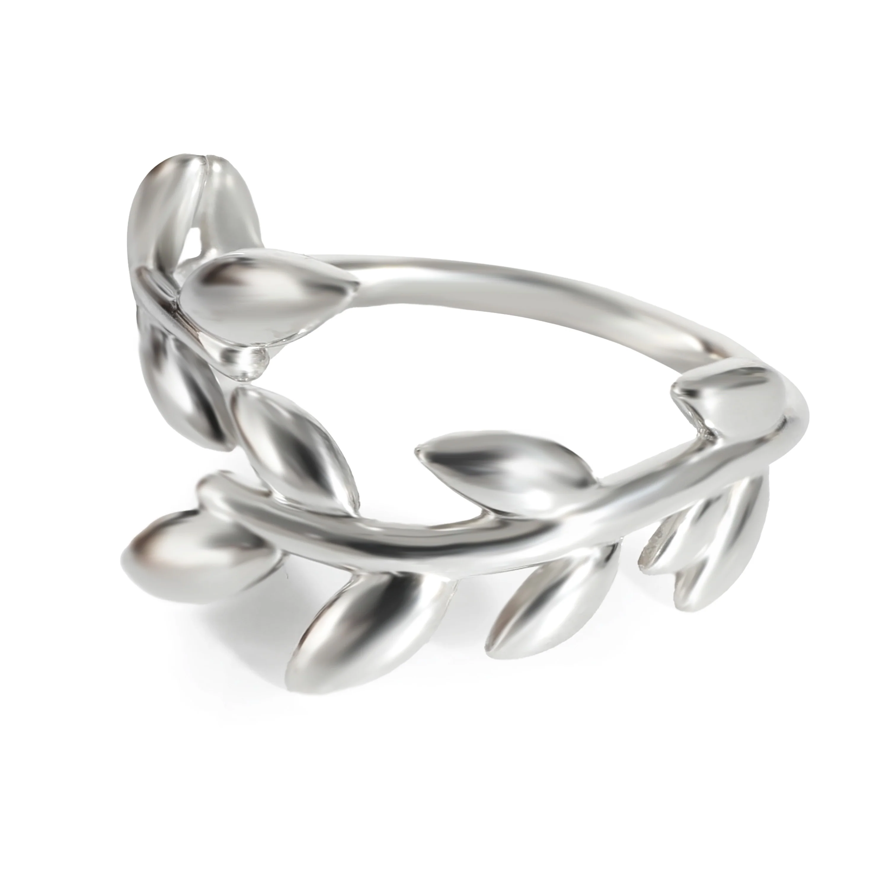 Tiffany & Co. Paloma Picasso Olive Leaf Bypass Ring in Sterling Silver - Image 2