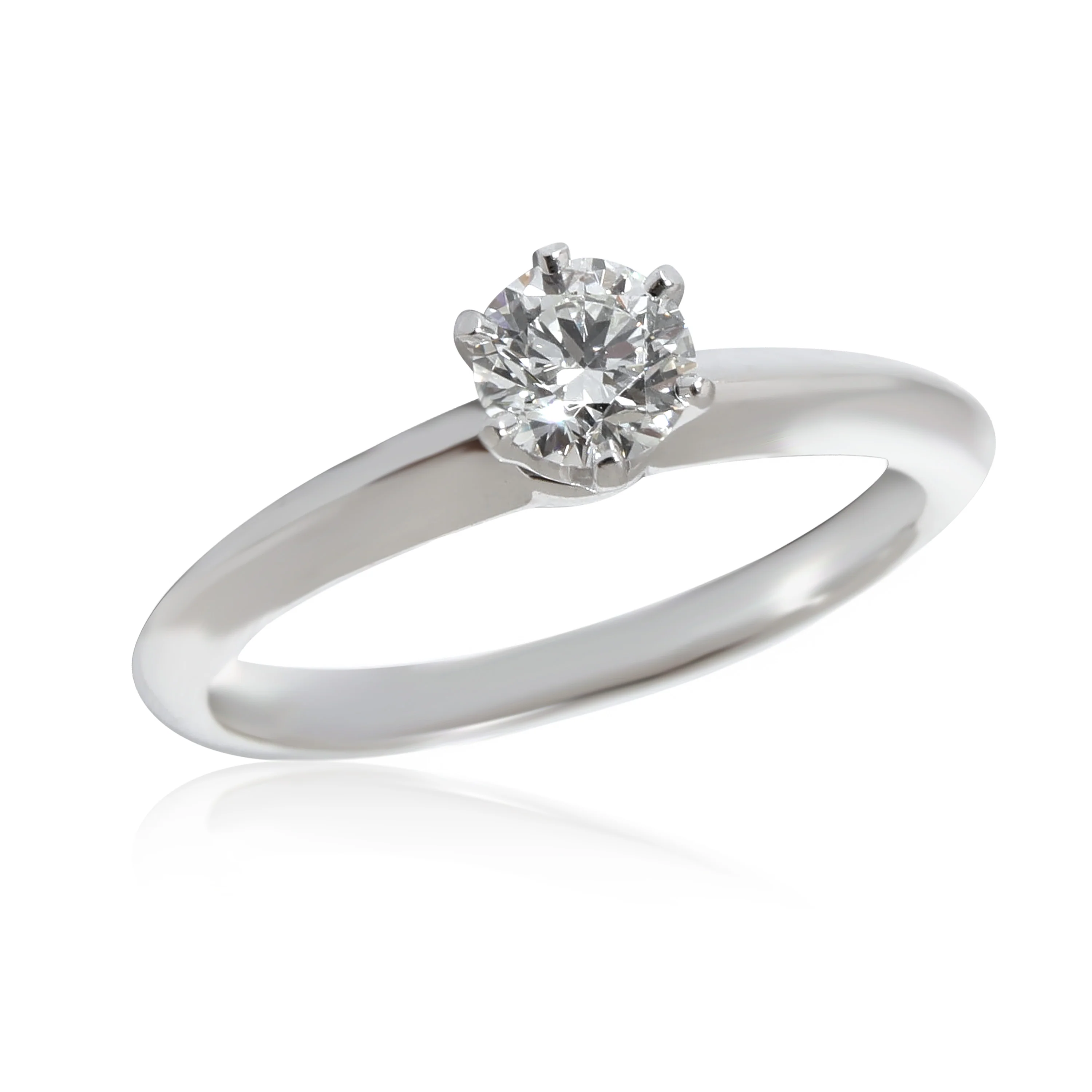 Tiffany & Co. Solitaire Engagement Ring in  Platinum H VS2 0.41 CTW - Image 3