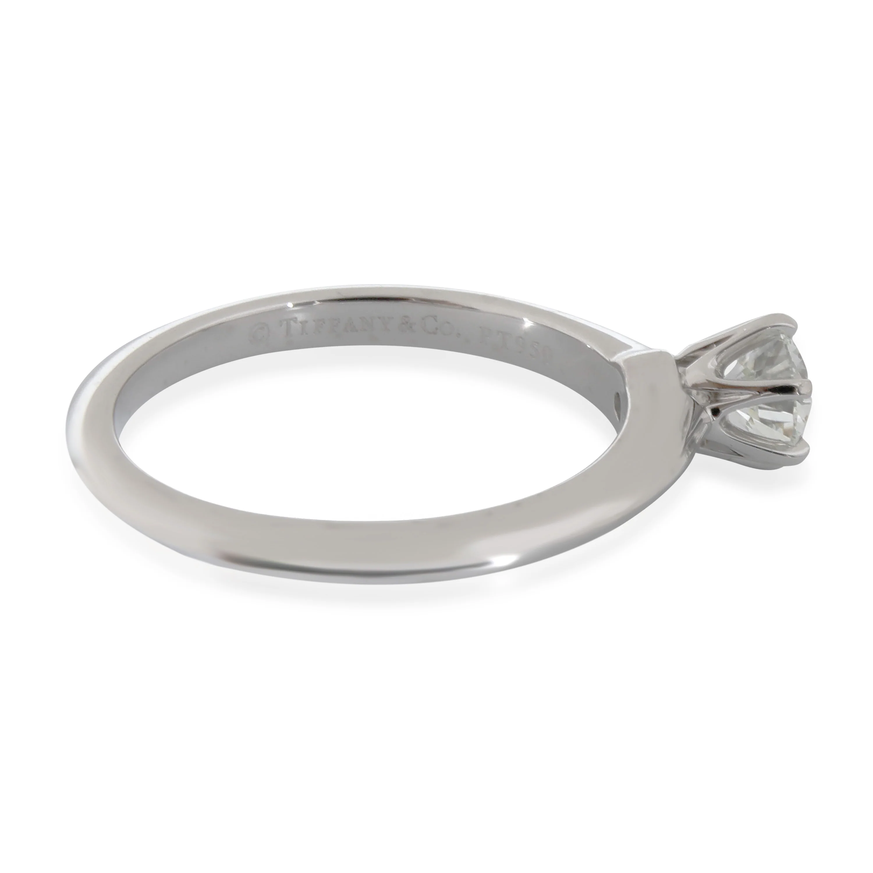 Tiffany & Co. Solitaire Engagement Ring in  Platinum H VS2 0.41 CTW - Image 6